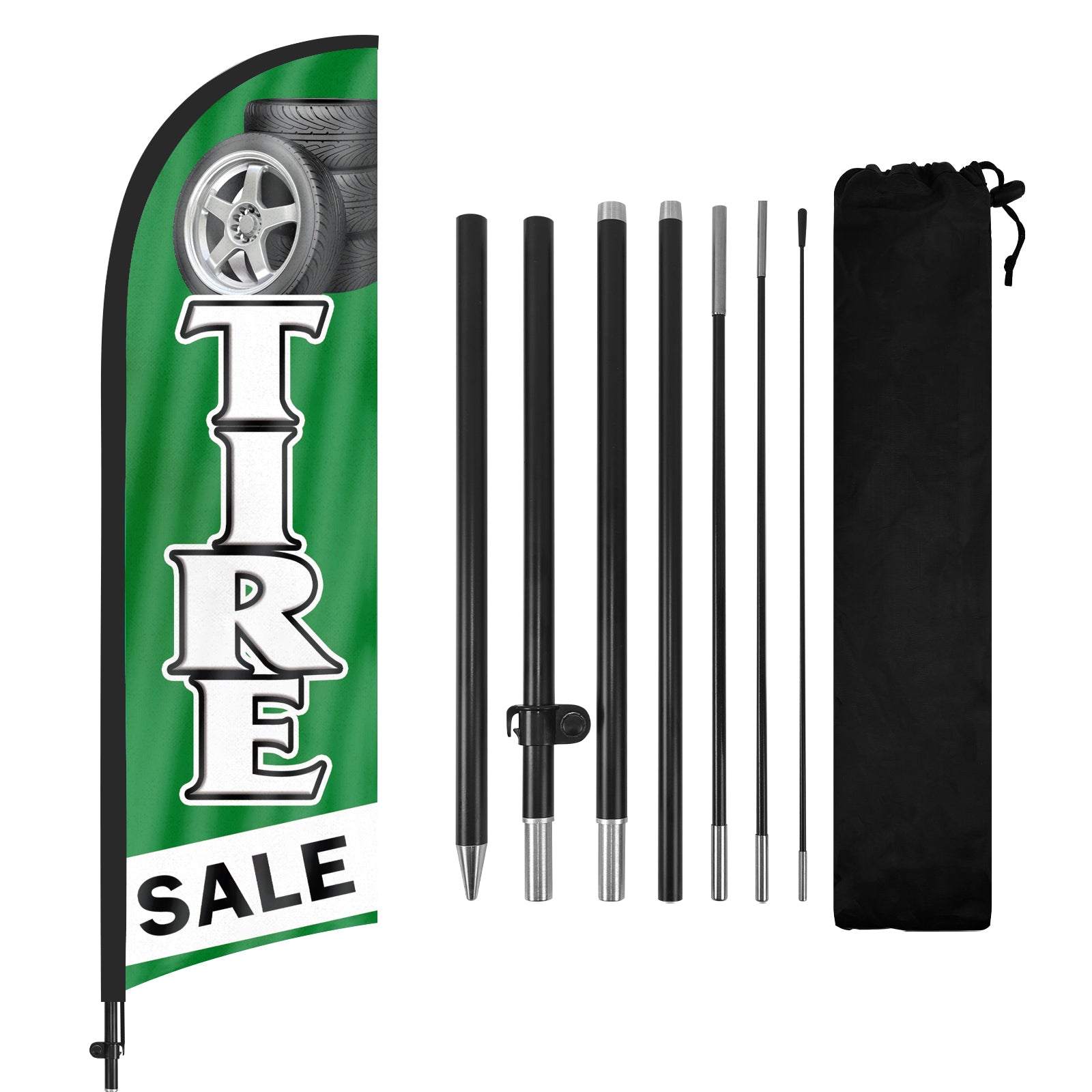 8Ft Tire Sale Feather Flag with Pole & Stake
