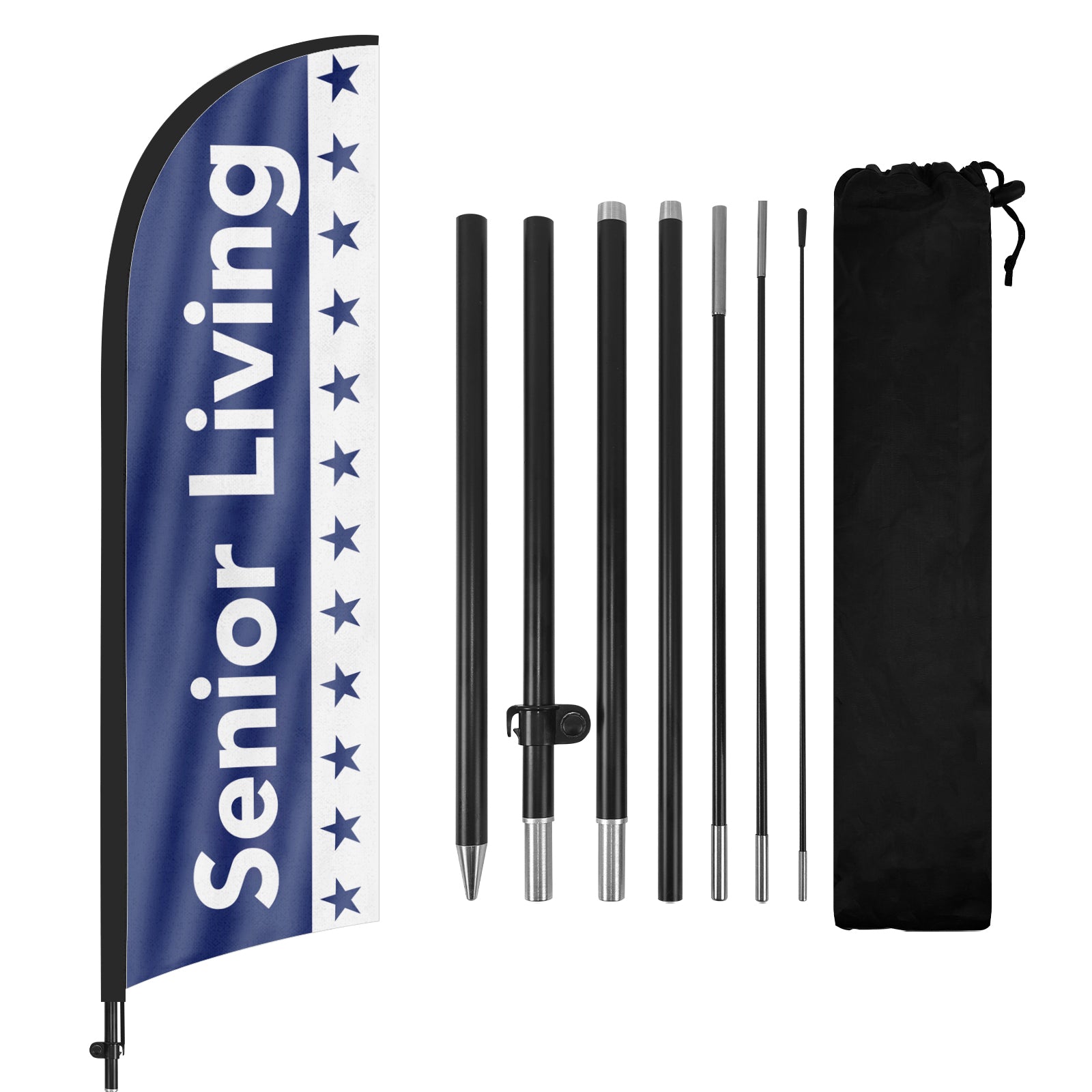 8ft Senior Living Feather Flag Pole Kit