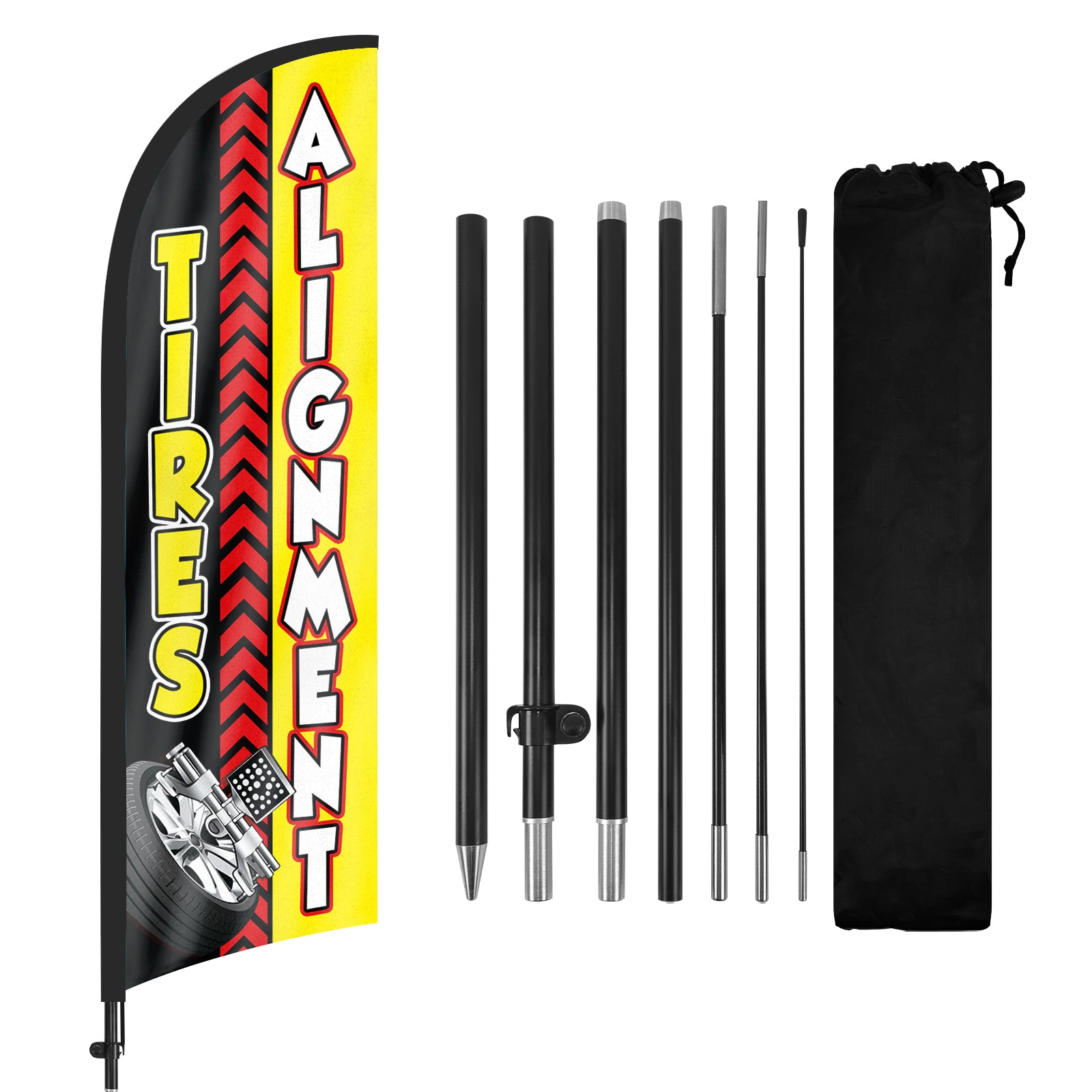 8ft Tires Alignment 01 Feather Flag Pole Kit