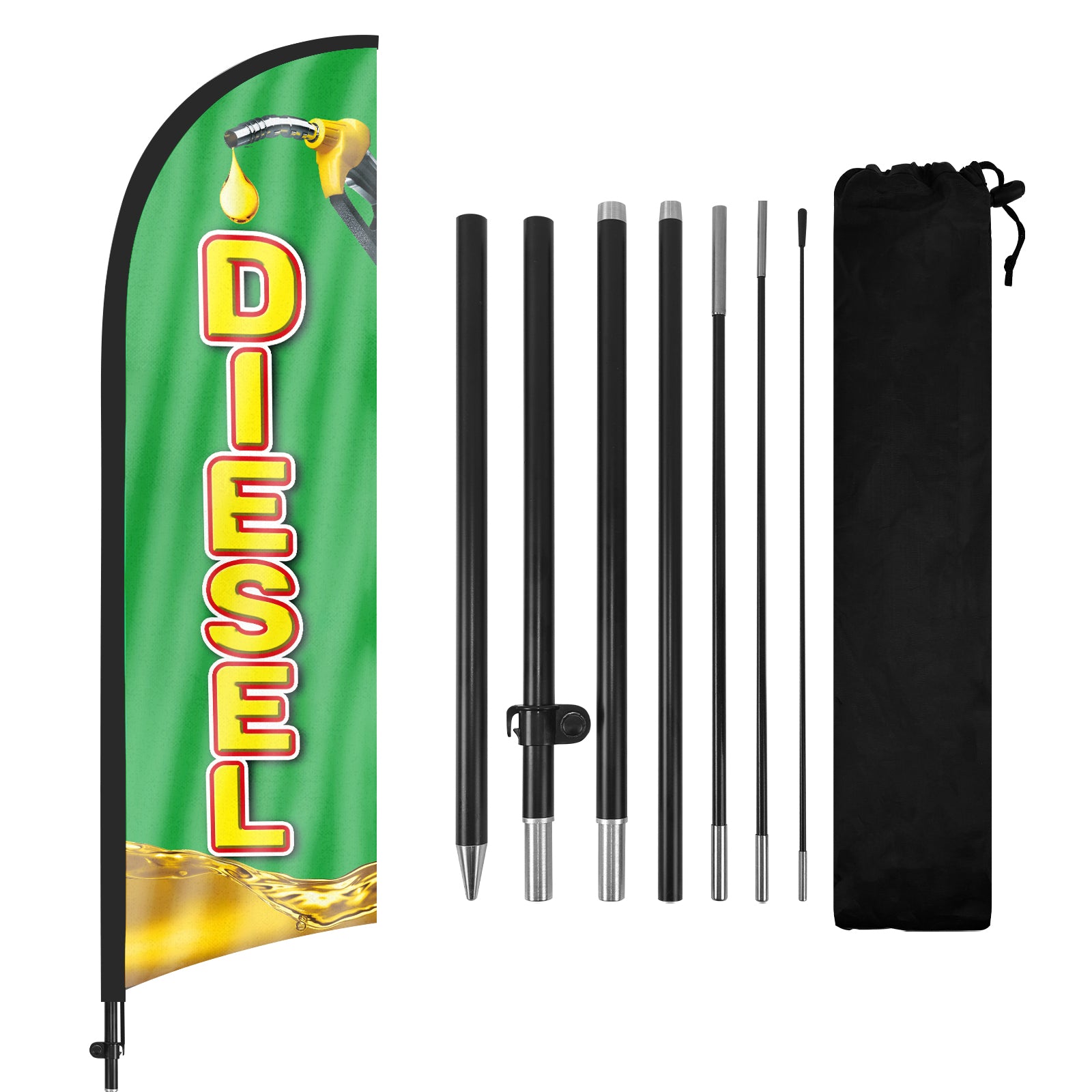 8ft Diesel 01 Feather Flag Pole Kit