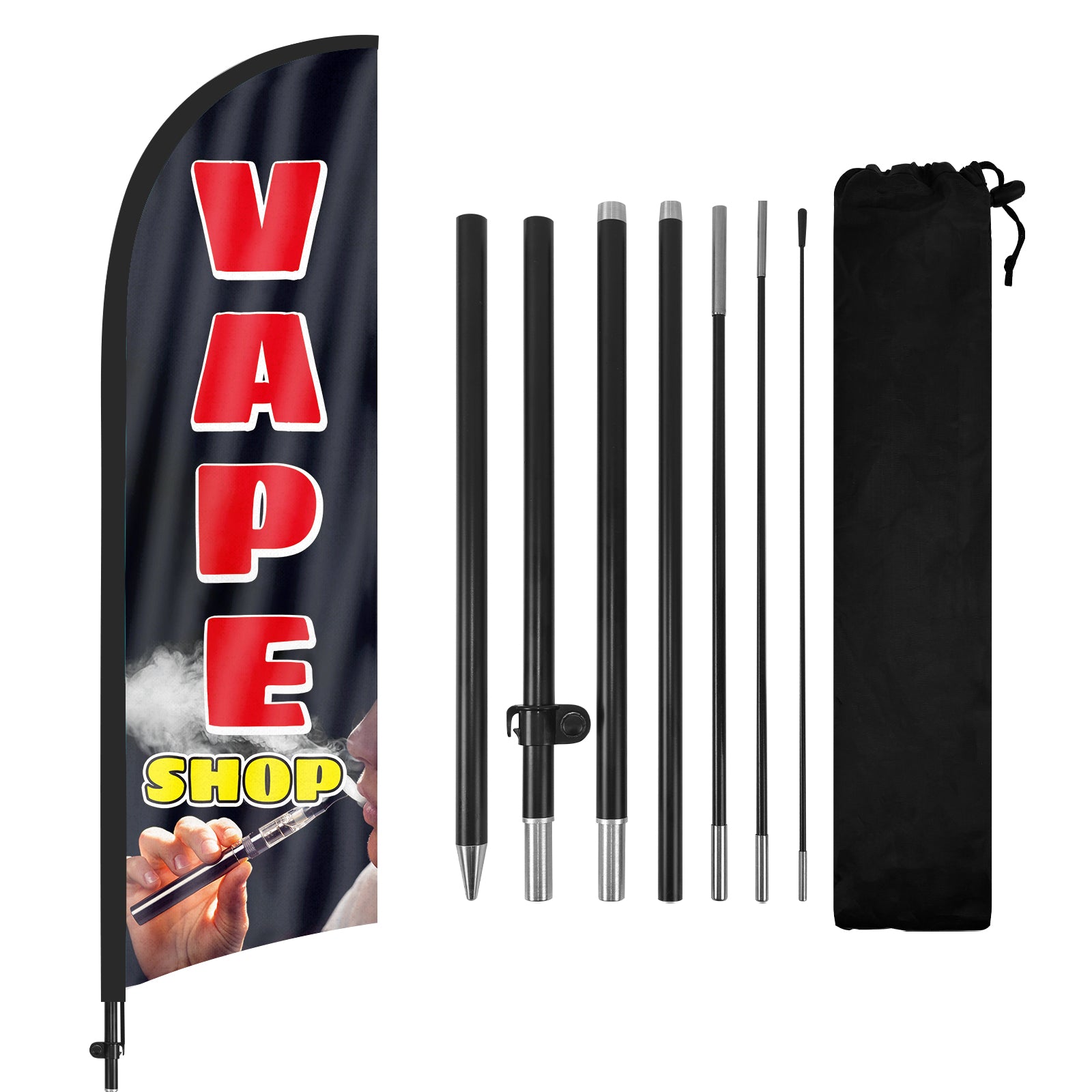 8ft Vape Shop Feather Flag Pole Kit