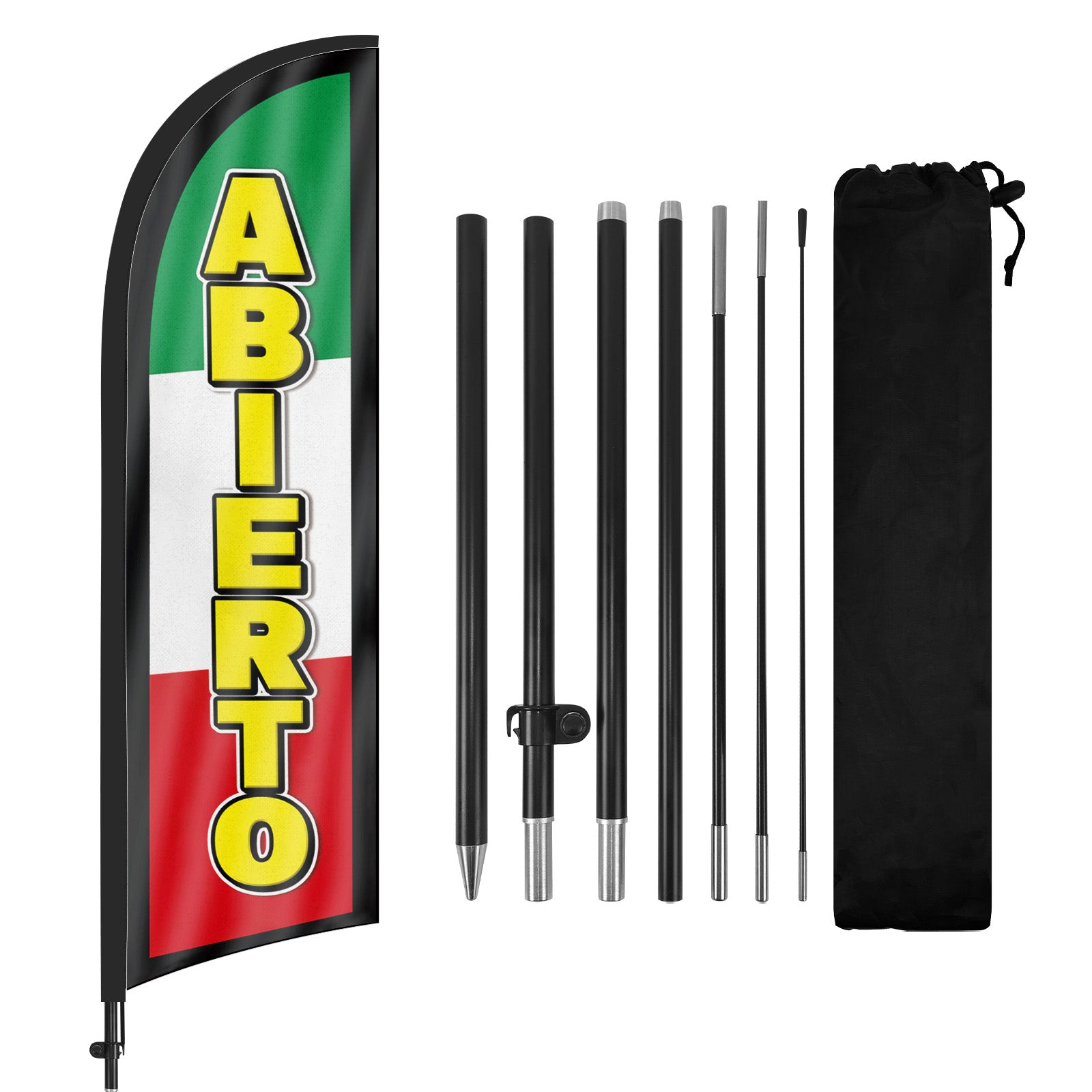 8ft Abierto Feather Flag with Pole and Stake