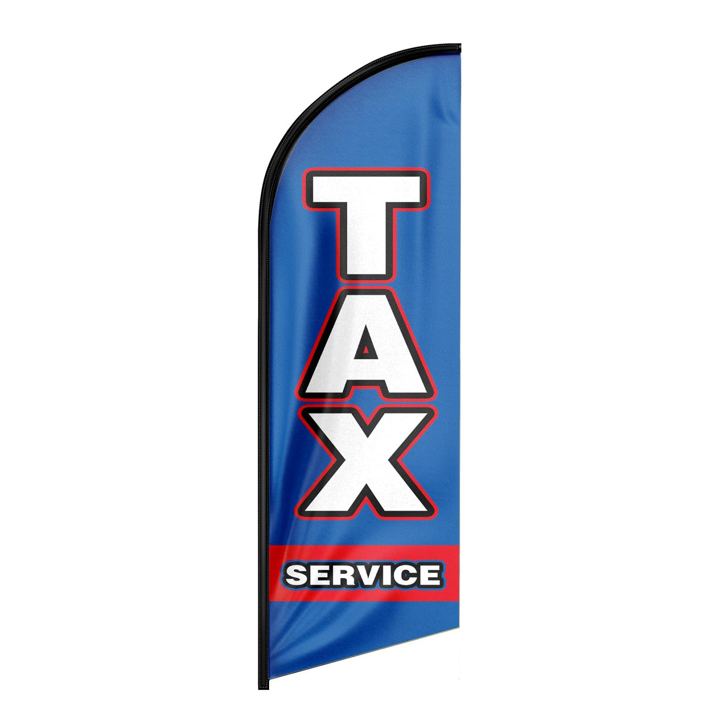 8FT Blue Tax Service Advertising Swooper Flag（Flagpole Not Included）
