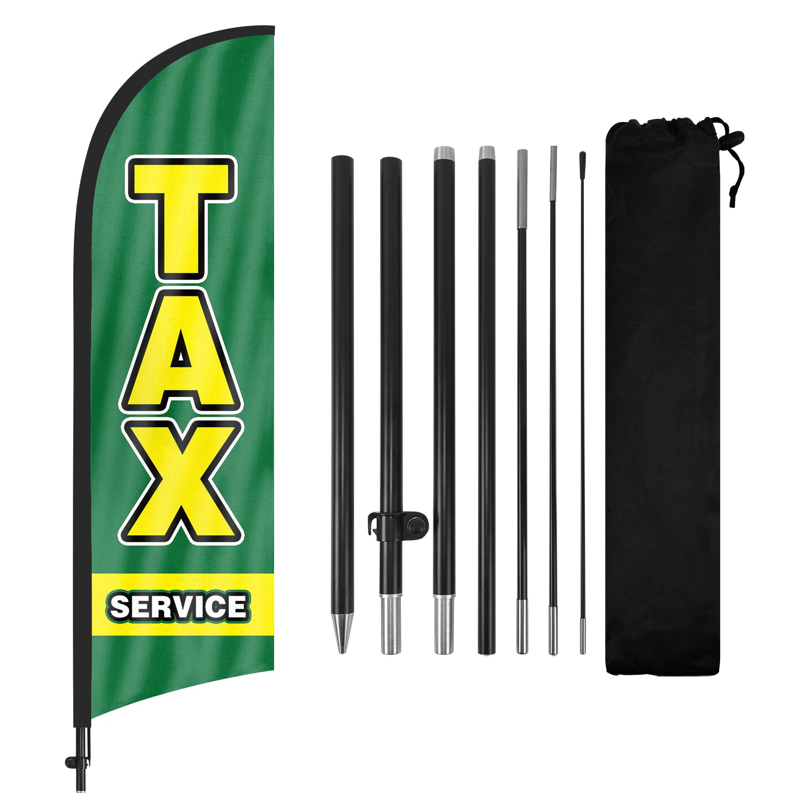 Tax Service Signs-8FT Tax Service Feather Flag Pole Kit