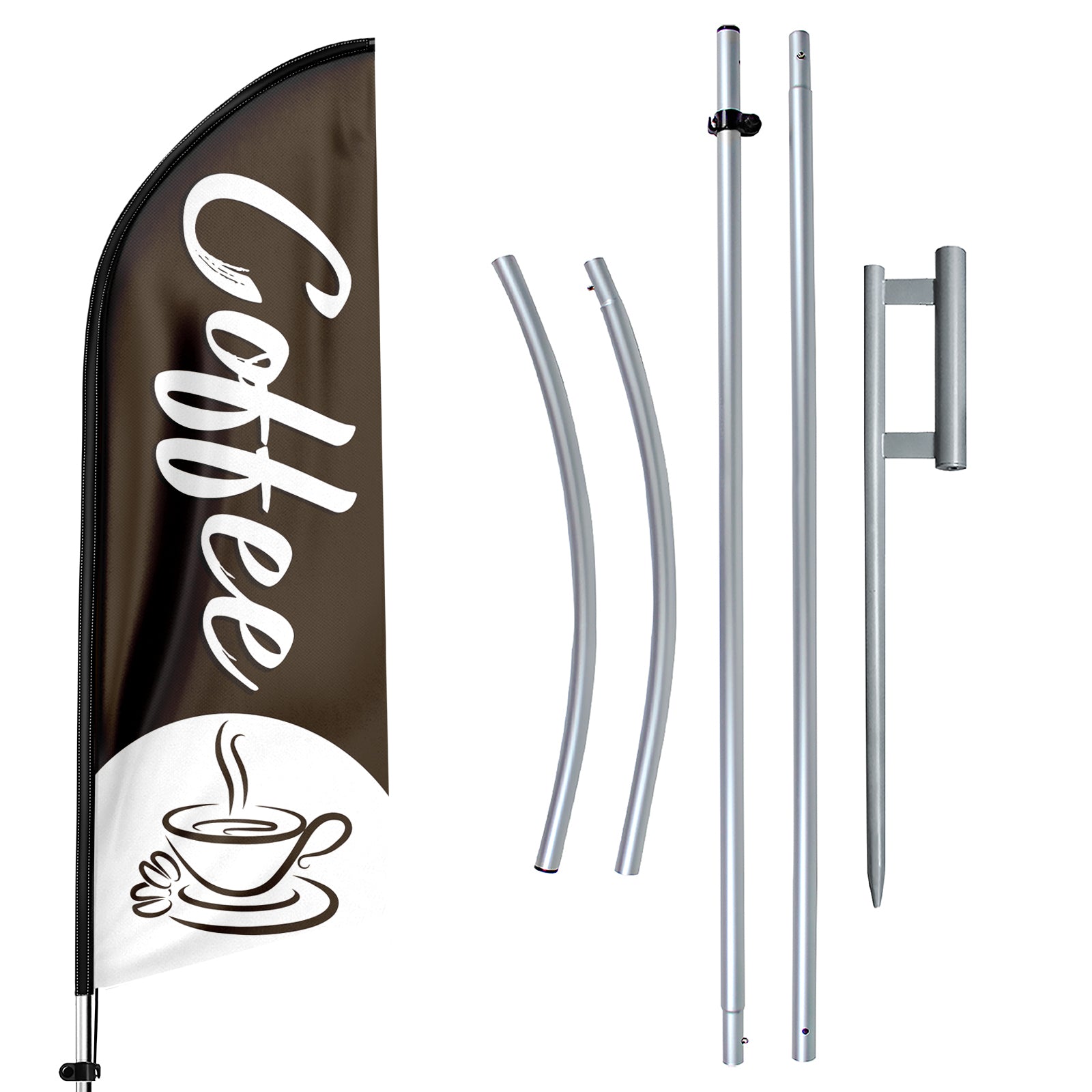 Coffee Flag-Coffee Feather Flag Set for Coffee Business