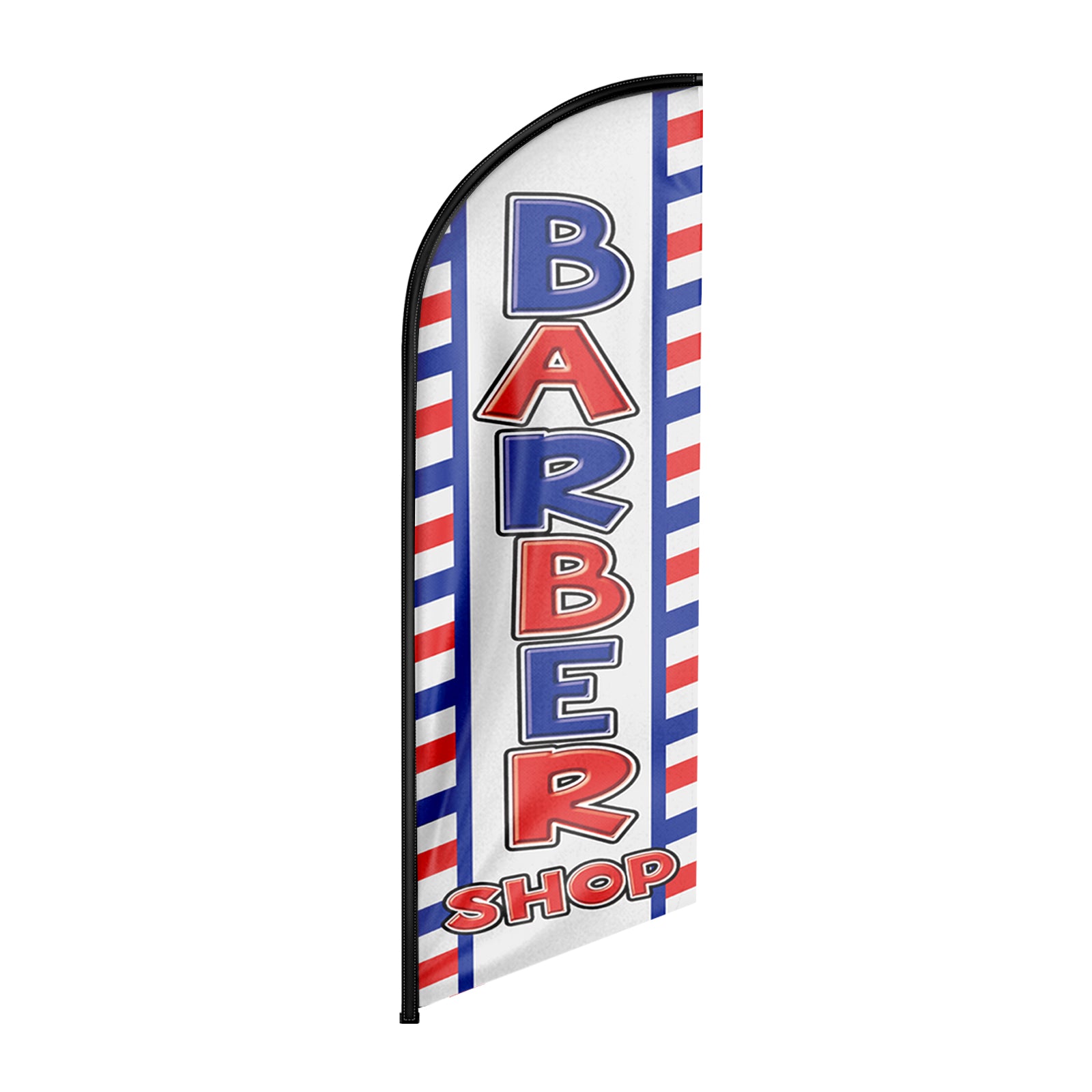Barber Shop Flag-8ft Blue Barber Shop Feather Flag（Flagpole Not Included）