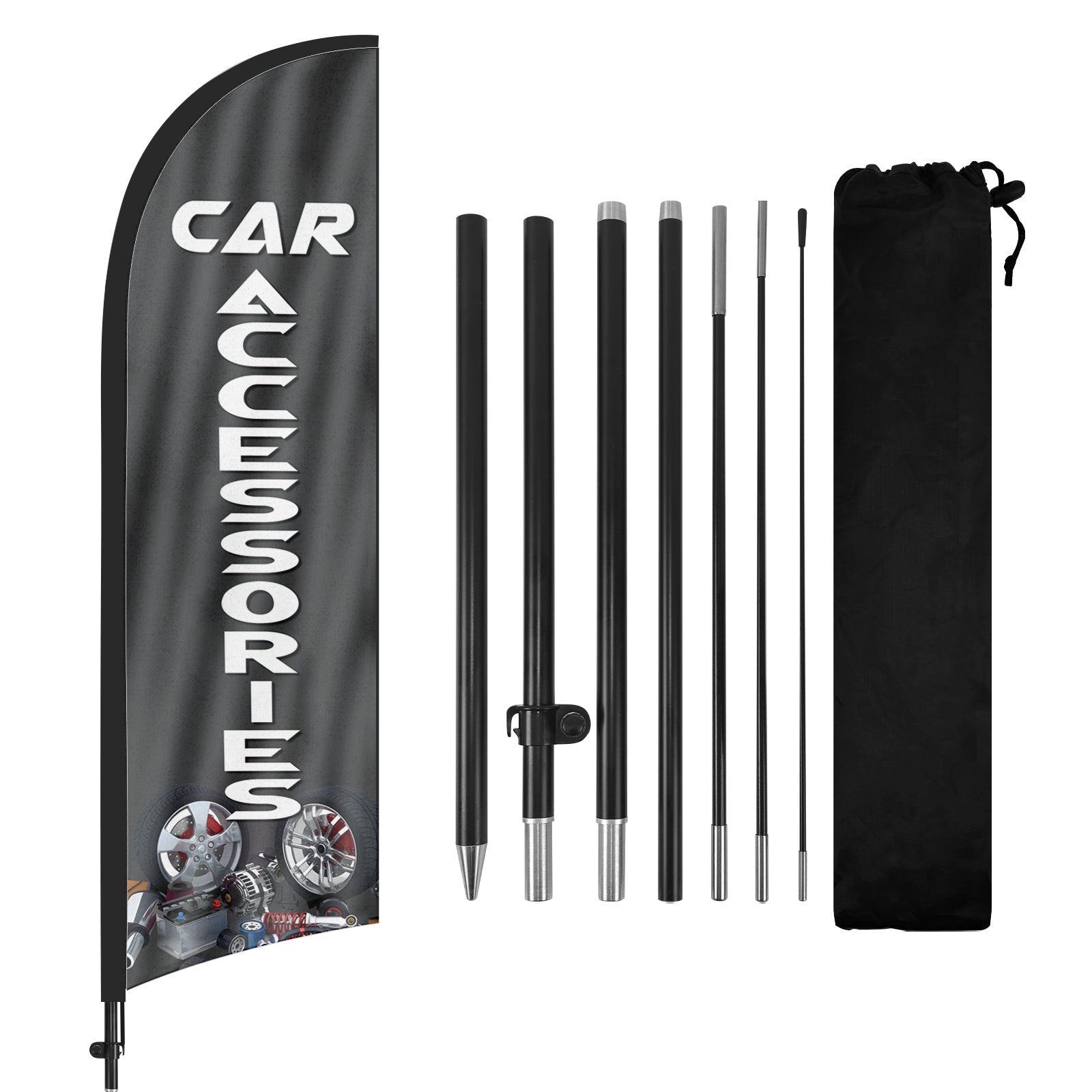 8ft Car Accessories Feather Flag with Pole and Stake