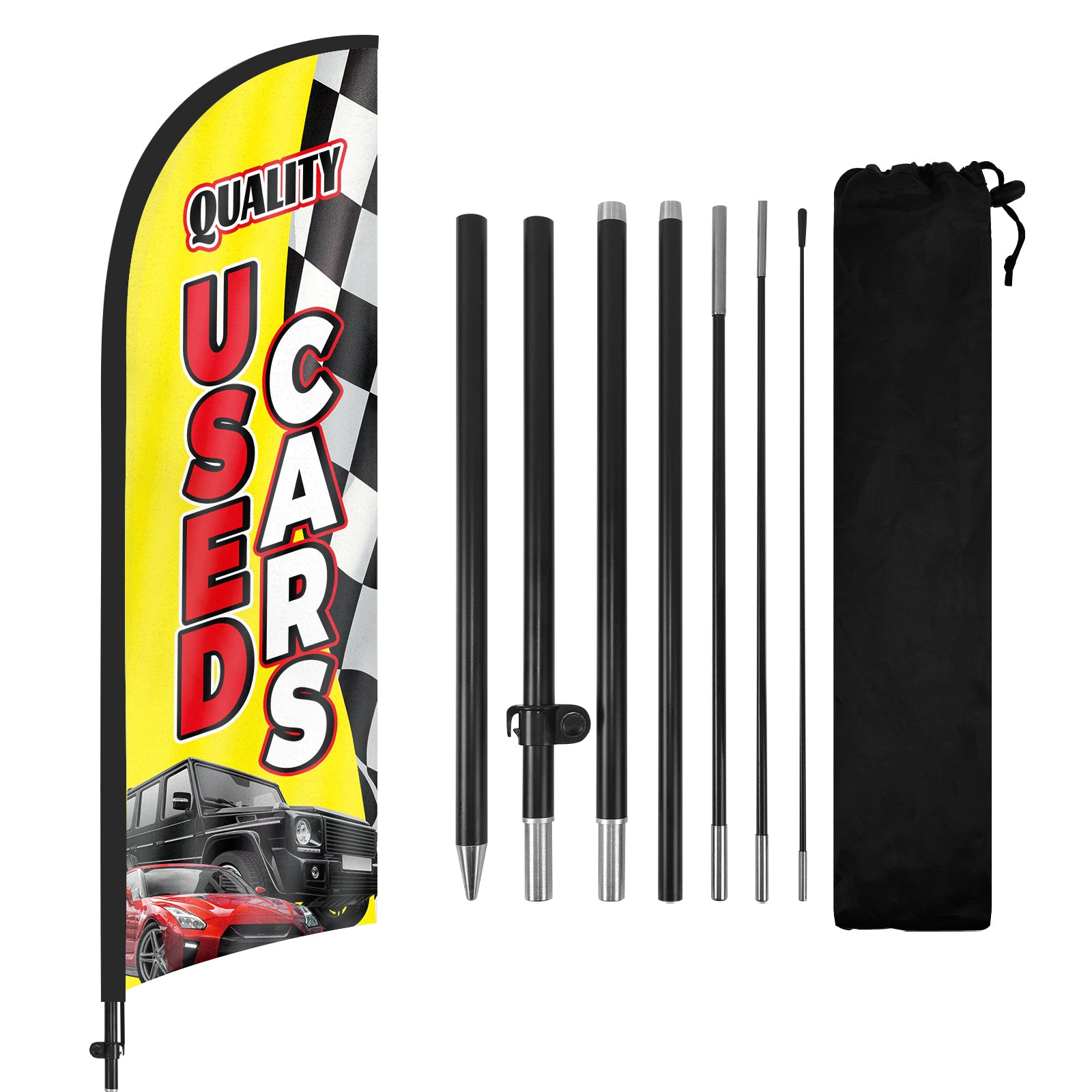 Used Cars Sign-8ft Used Cars Feather Flag With Pole