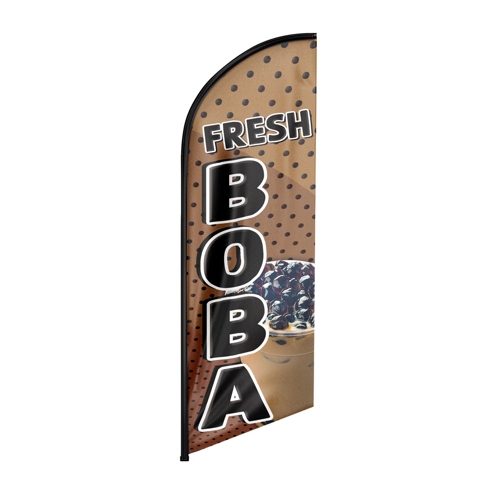 Boba sign-8ft Fresh Boba Feather Flag- FSFlag