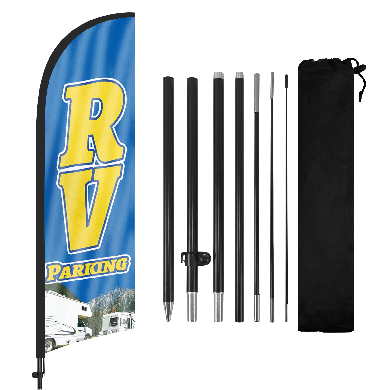 8ft RV Parking Feather Flag with Pole & Stake