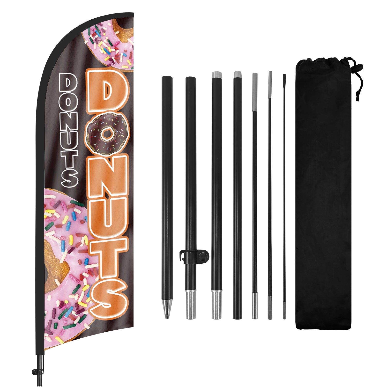 8Ft Donuts 03 Feather Flag Pole Kit
