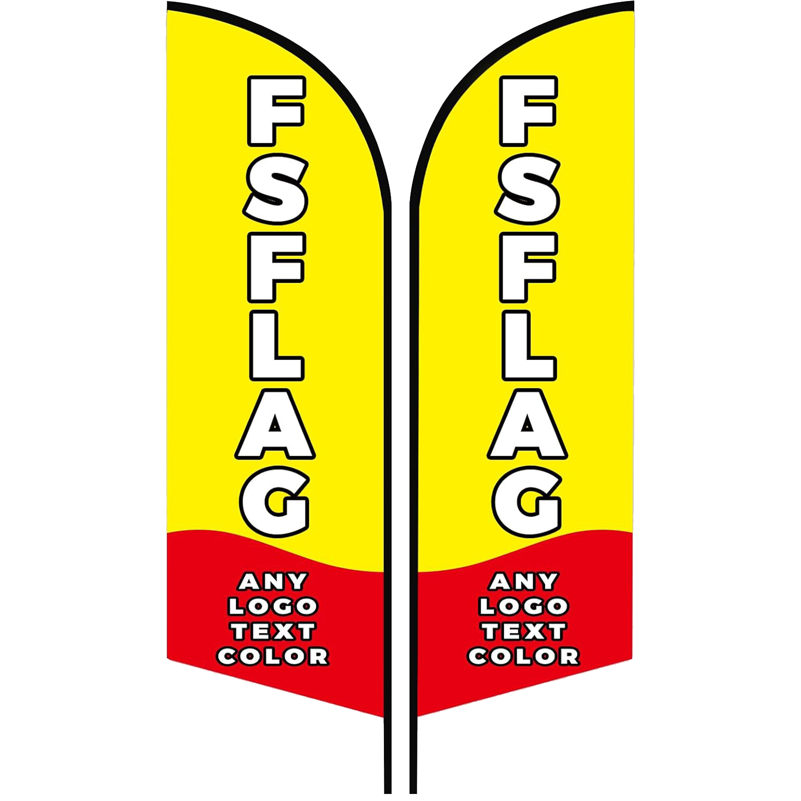 Custom Blade Flags-1.6x6.6,2x8,3x12FT,Single-Sided（Flagpole Not Included）