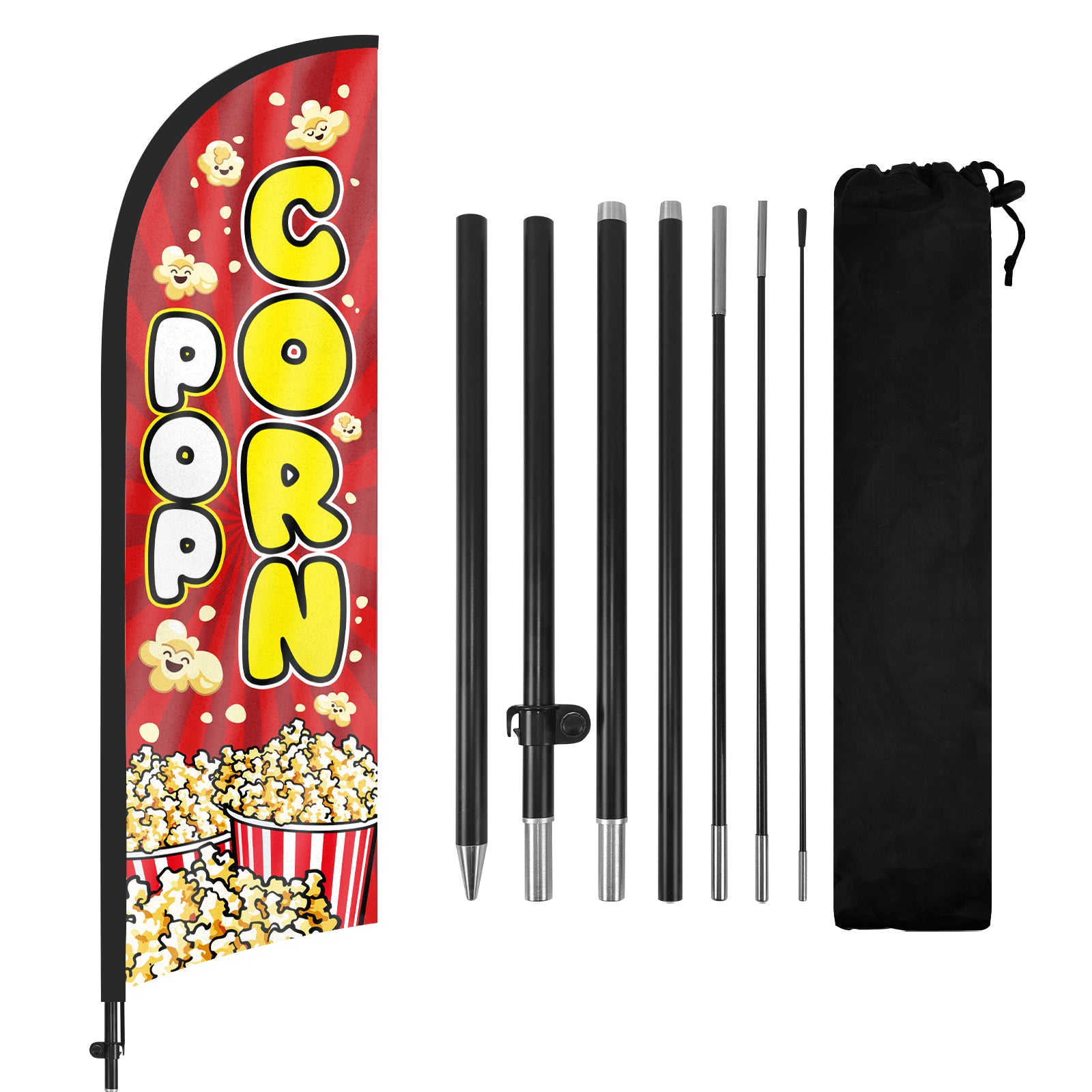 8FT Pop Corn 01 Feather Flag Pole Kit