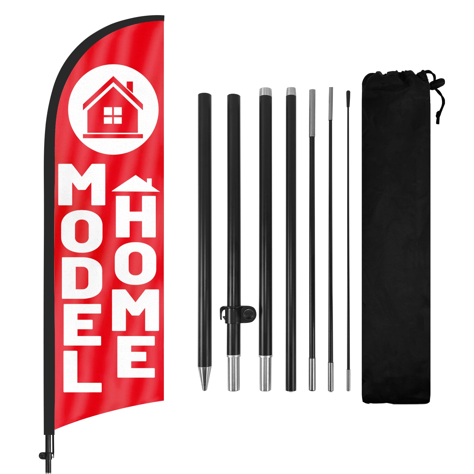 8FT Model Home 01 Feather Flag With Flag Pole and Ground Stake