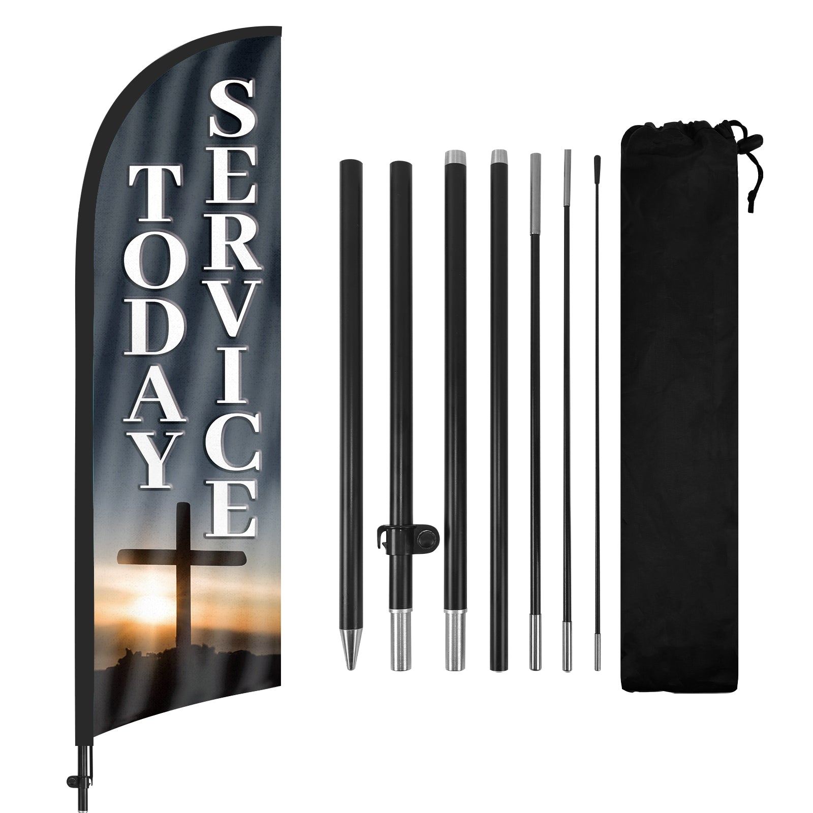 8ft Service Today 01 Feather Flag for Service Today Business