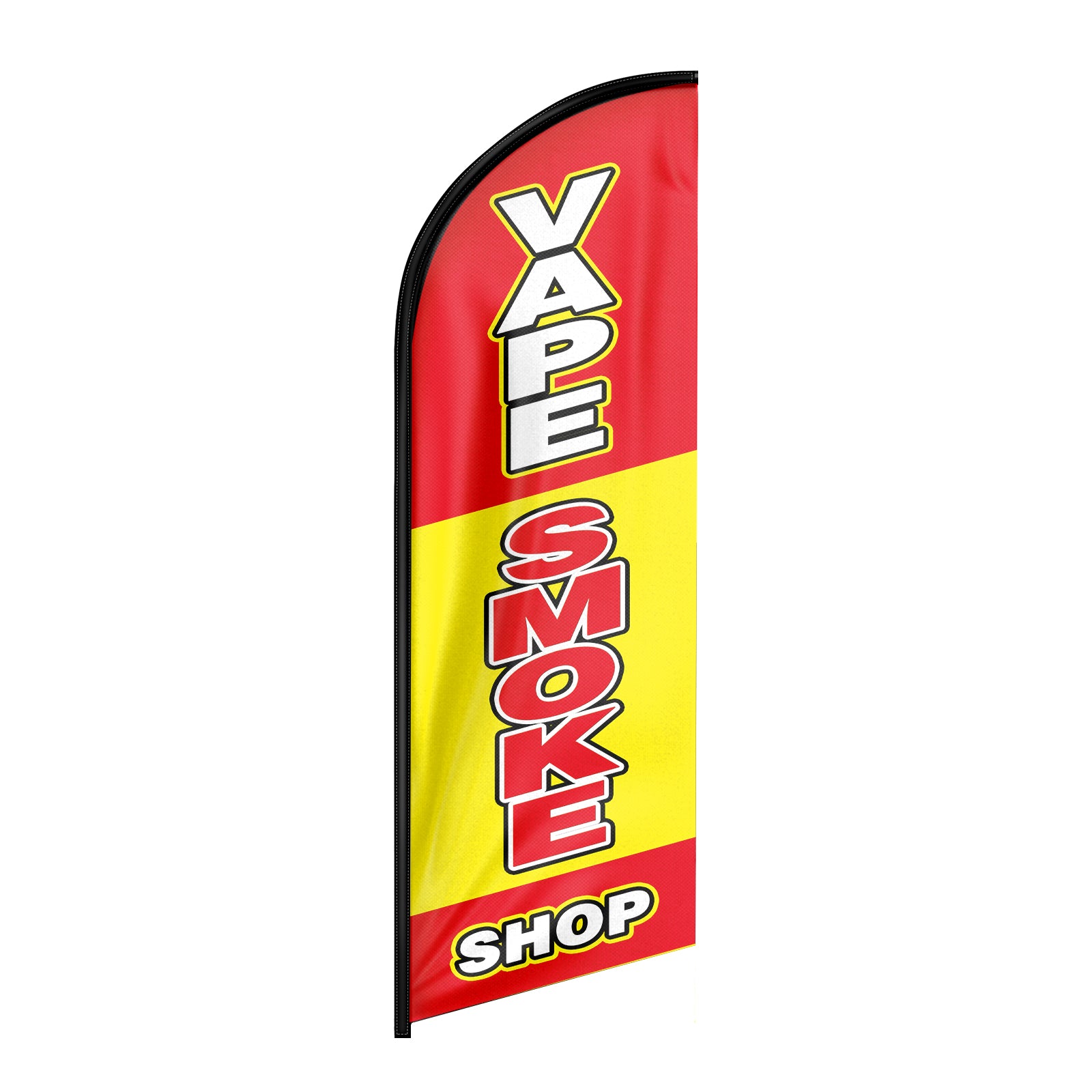 Vape Smoke Shop Feather Flag: Advertising Banner for Vape Smoke Shop Business (8ft Flagpole Not Included)