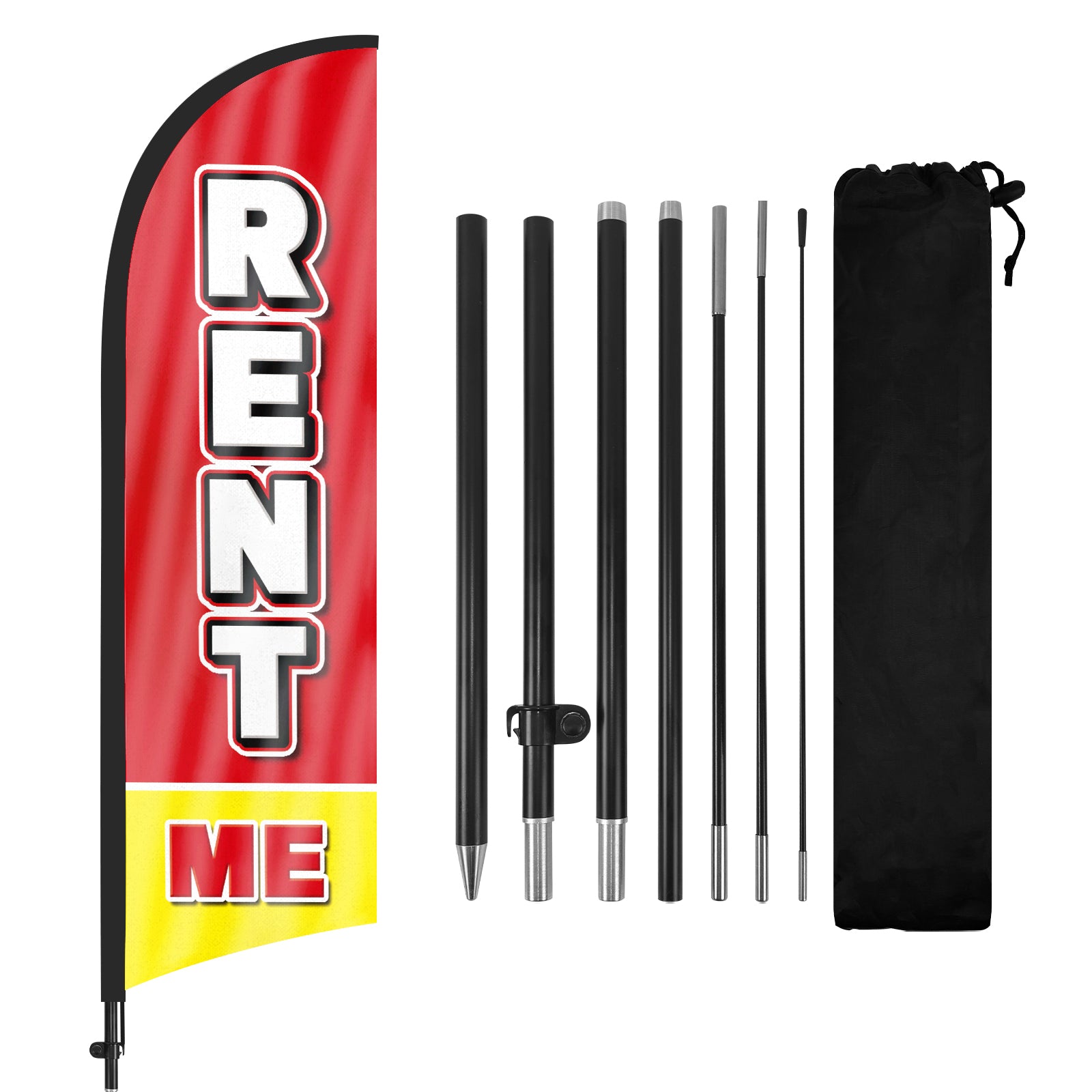 8FT Rent Me Feather Flag Pole Kit