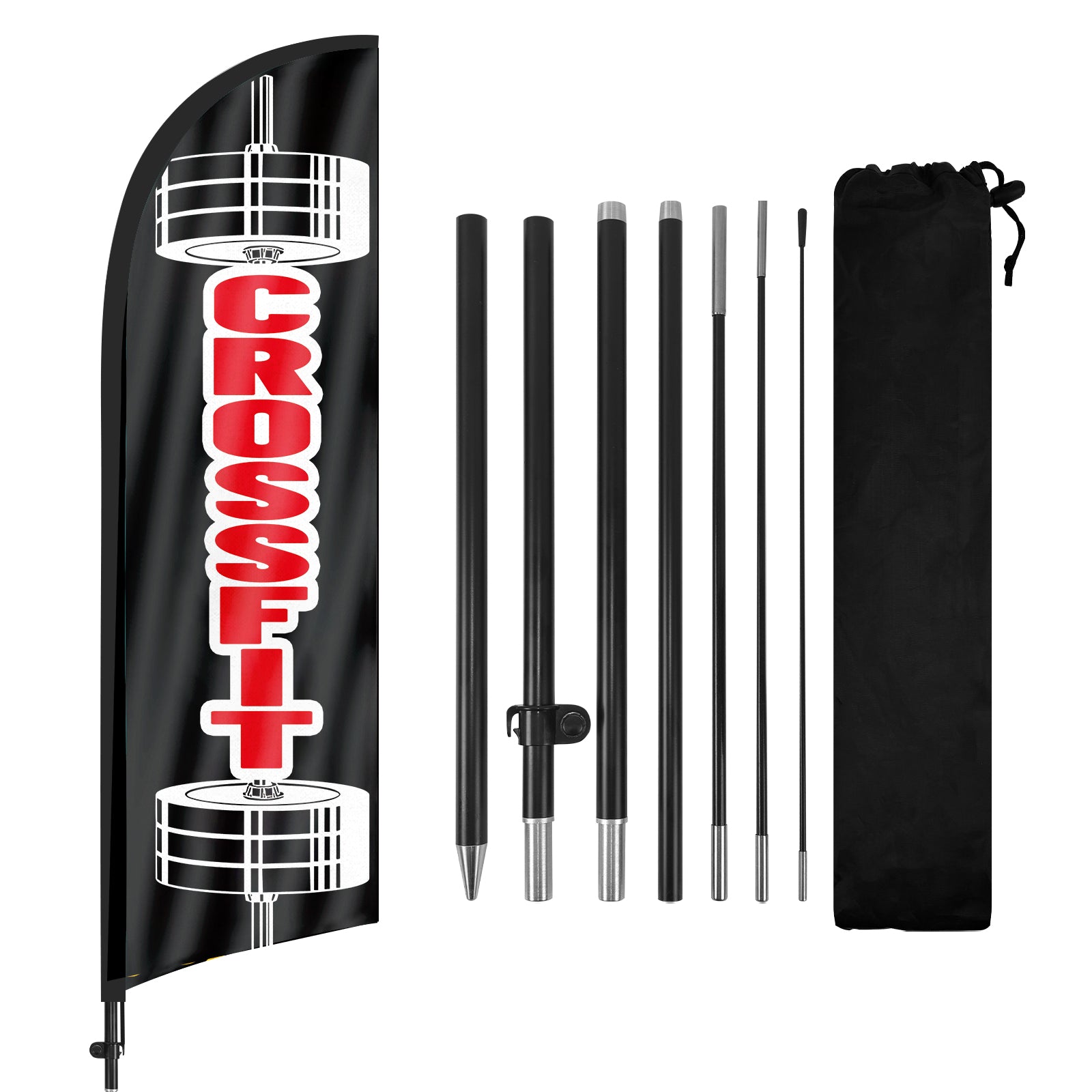 8Ft Crossfit 01 Feather Flag Kit for Business