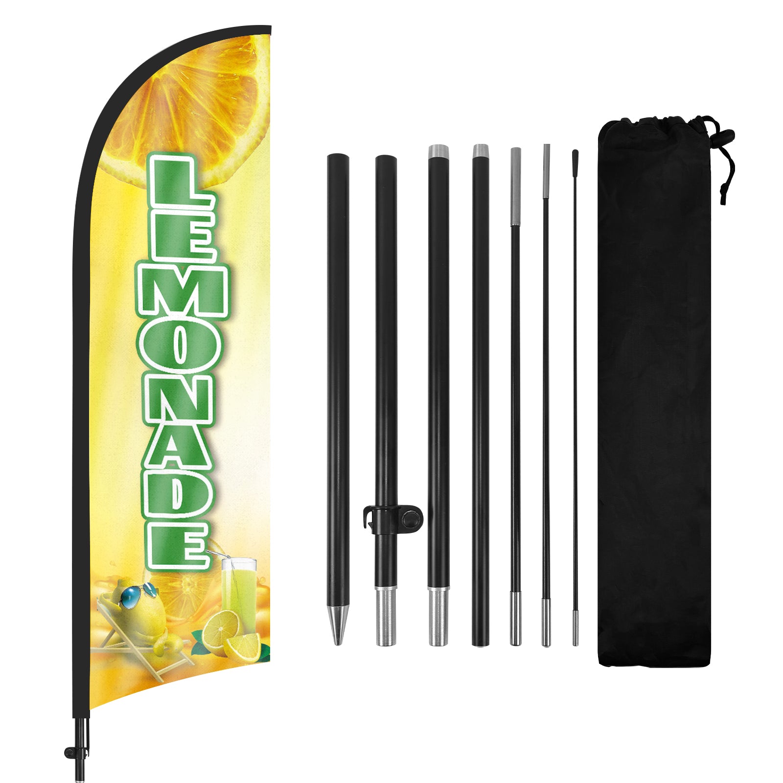 8Ft Lemonade Feather Flag with Pole & Stake