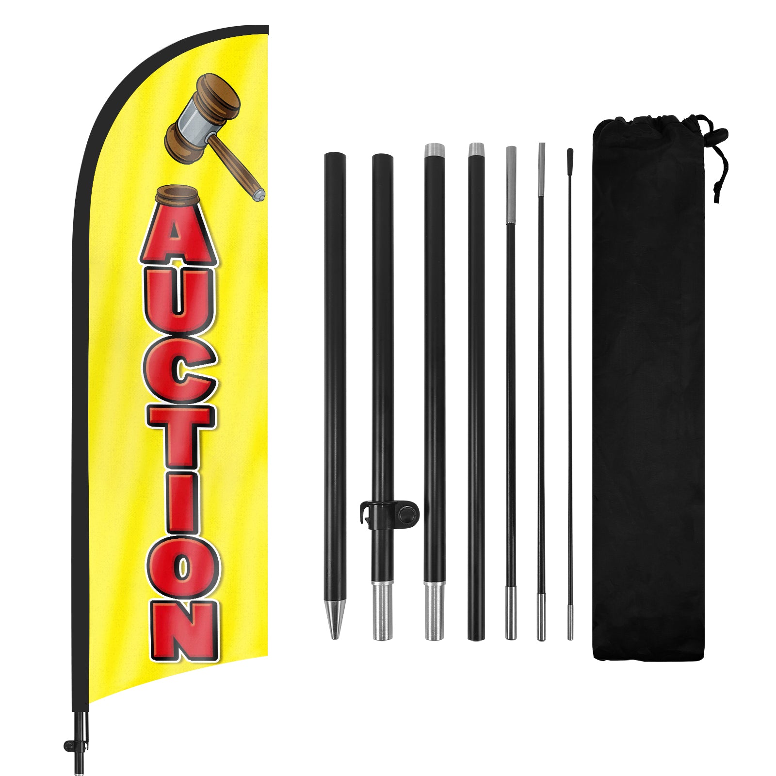 8ft Auction Feather Flag Pole Kit