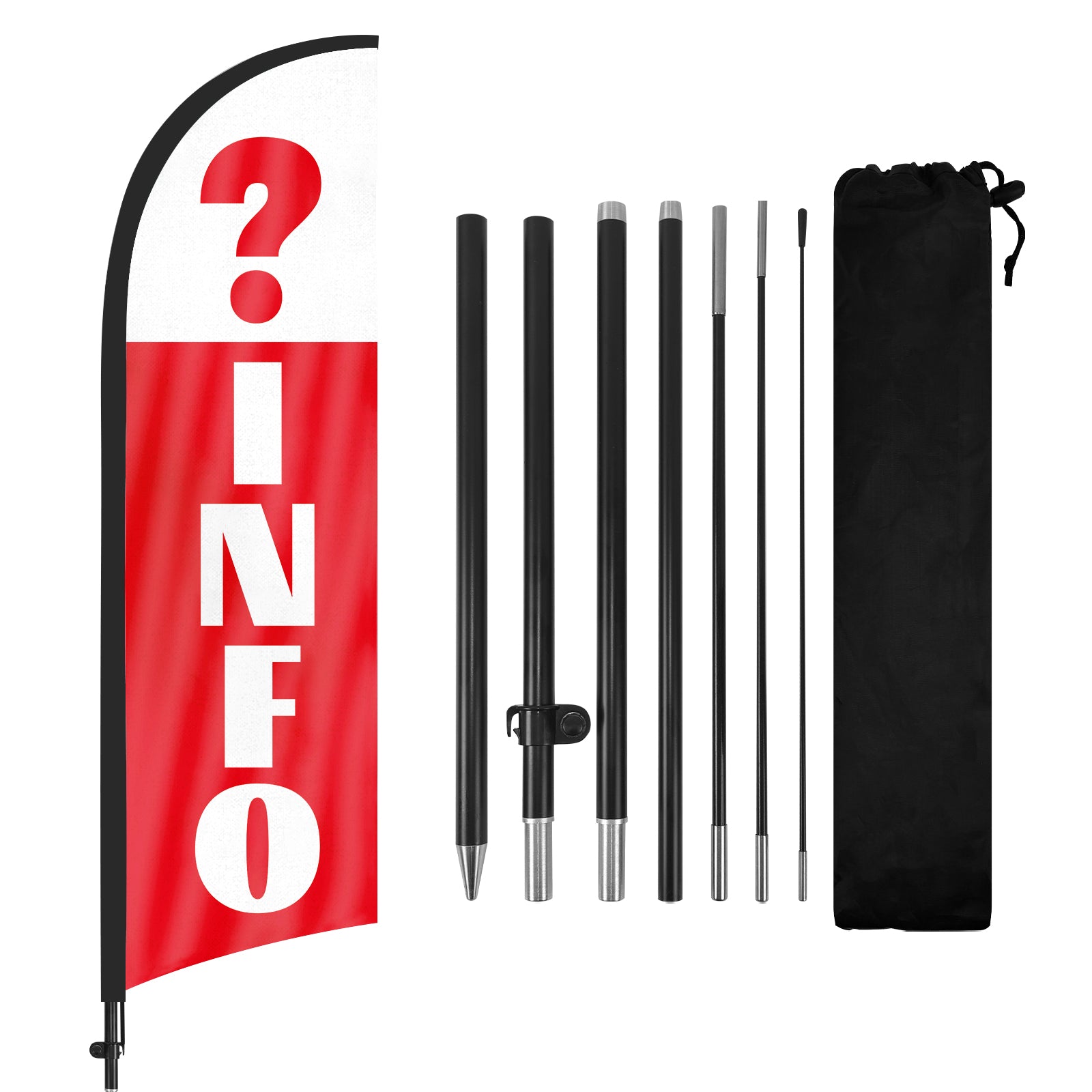 8Ft Infor Feather Flag with Pole & Stake