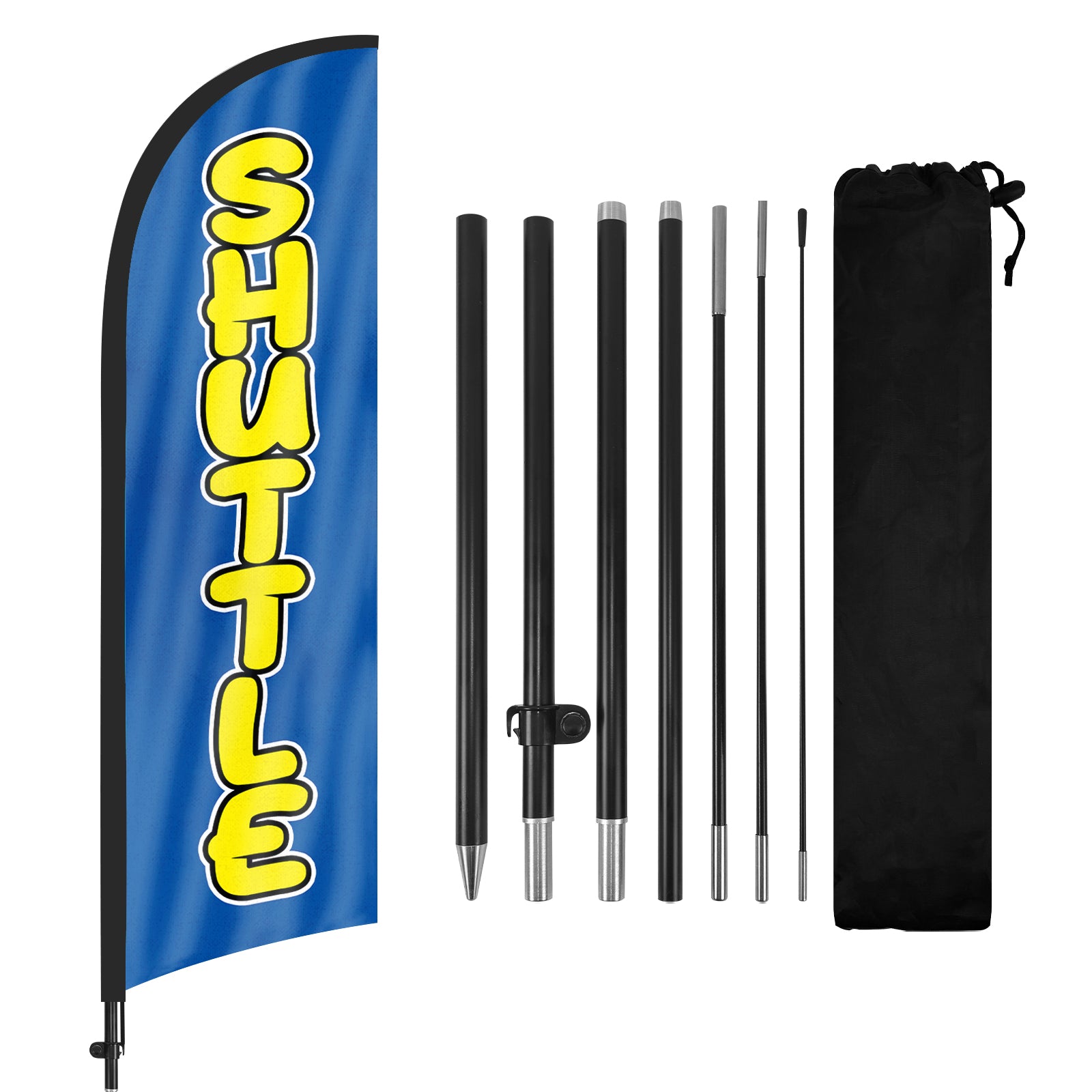 8ft Shuttle Feather Flag with Pole and Stake