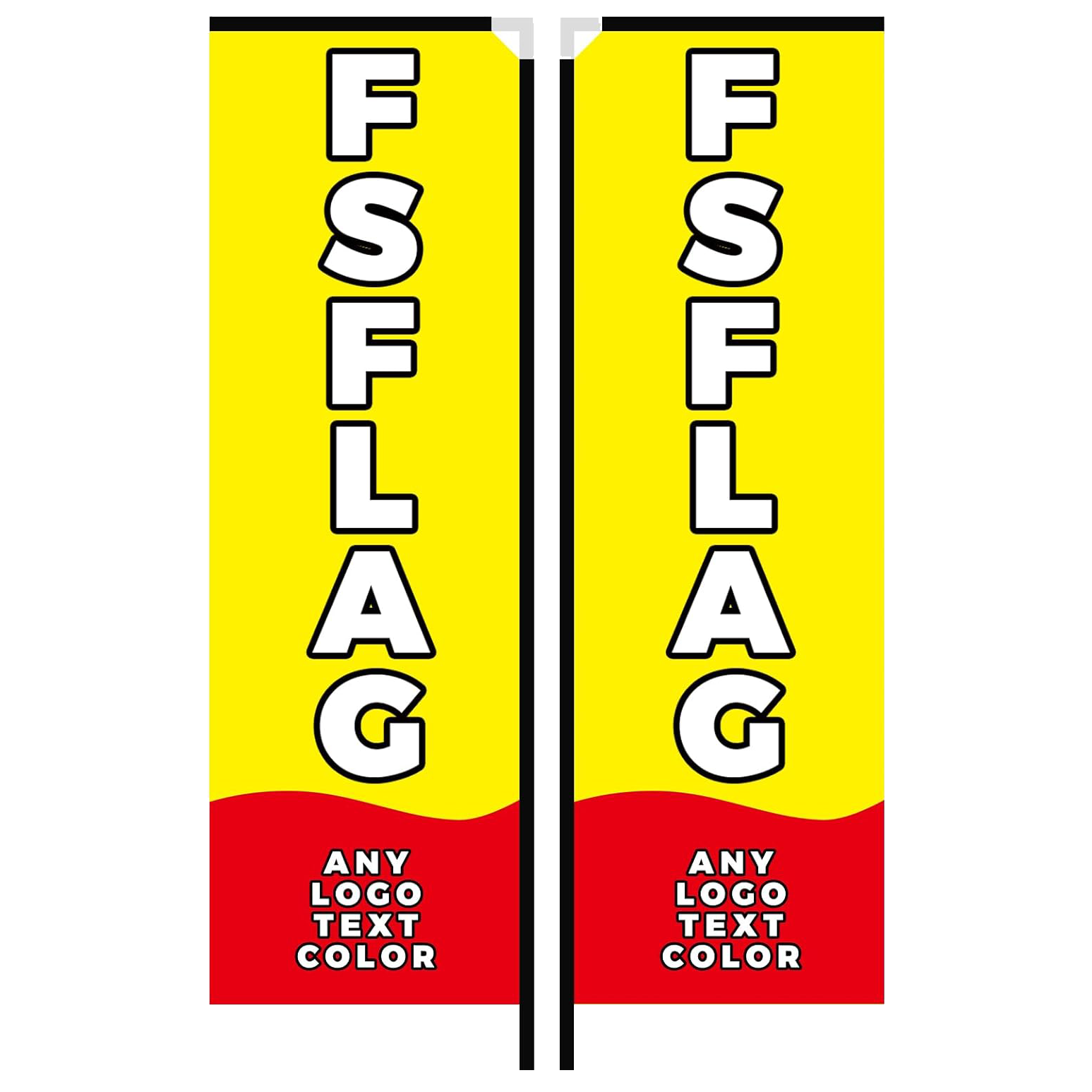 Custom Rectangle Swooper Flag-2.3x7.2FT, Single-Sided（Flagpole Not Included）