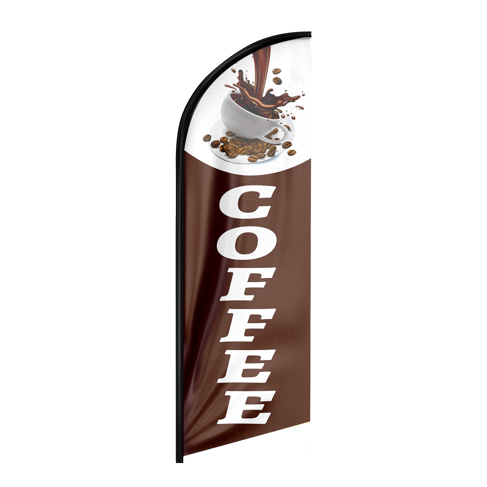 Coffee Flag-8ft Coffee Feather Flag!（Flagpole Not Included）