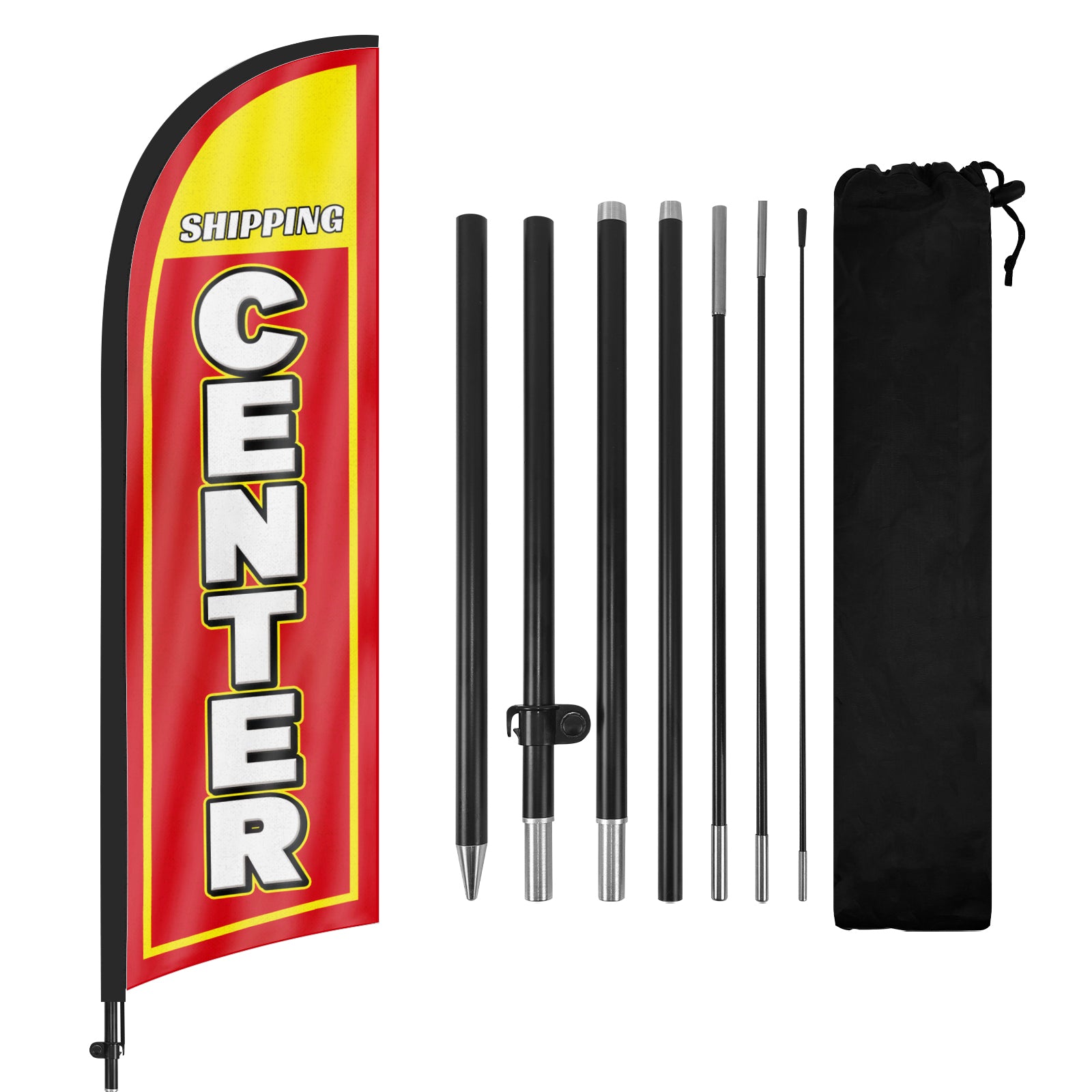 8ft Shipping Center Feather Flag Pole Kit