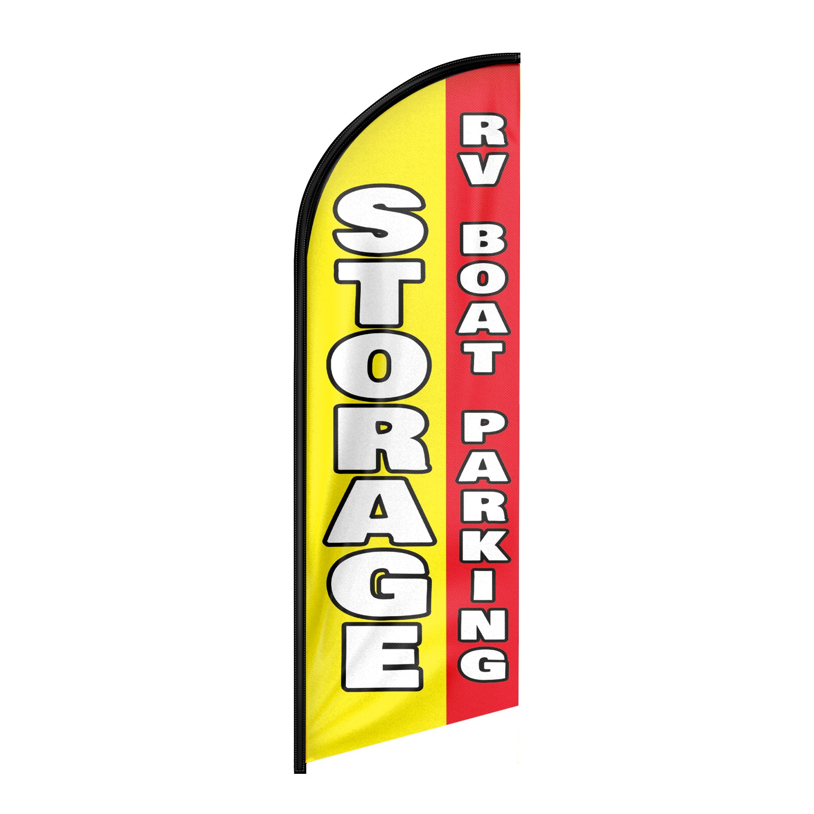 Storage RV & Boat Parking Feather Flag: Advertising Banner For Storage RV & Boat Parking Business (8ft Flagpole Not Included)