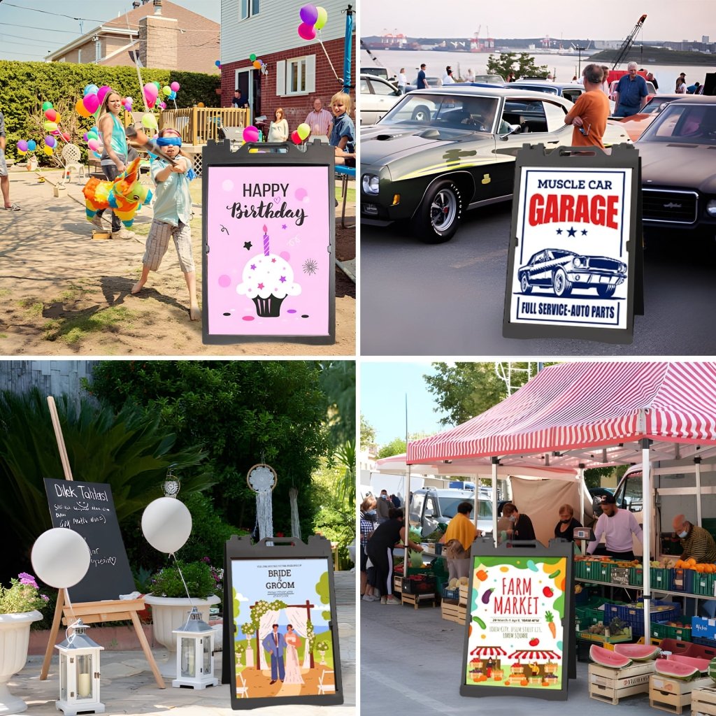 24x36" A - Frame Sidewalk Sign – Folding Double - Sided Outdoor Display for Business