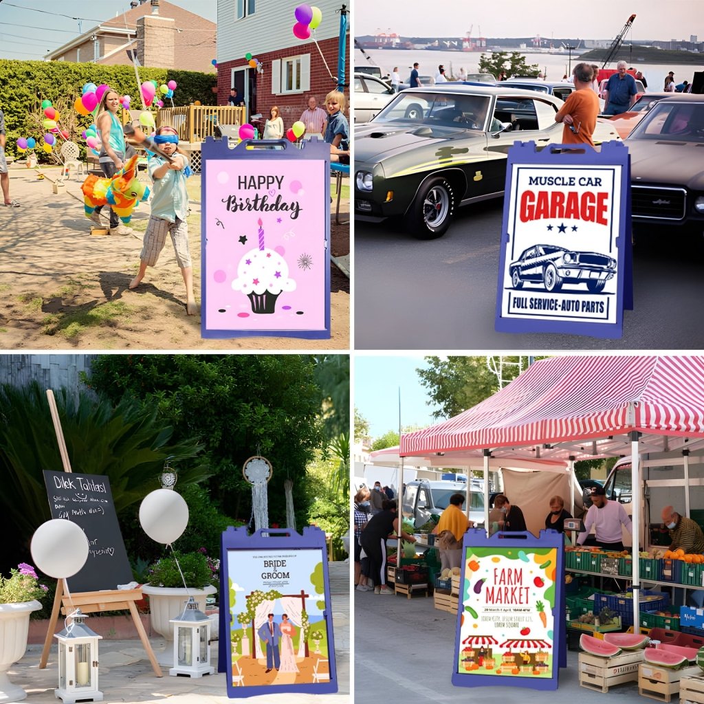 24x36" A - Frame Sidewalk Sign – Folding Double - Sided Outdoor Display for Business