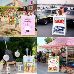 24x36" A - Frame Sidewalk Sign – Folding Double - Sided Outdoor Display for Business