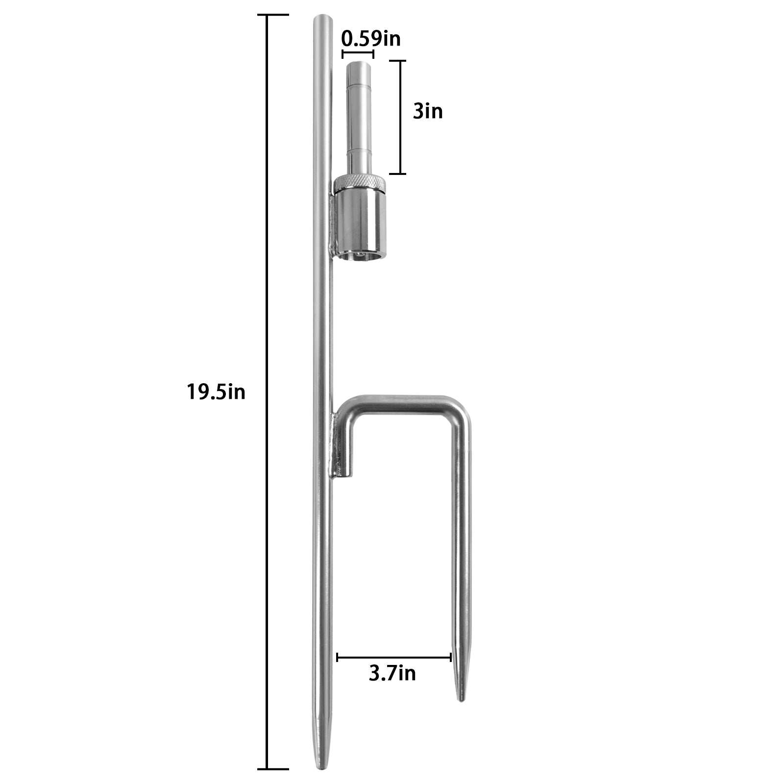 Flag Stakes-Heavy Duty Ground Spike Pole Holder Flag Pole Ground Stake