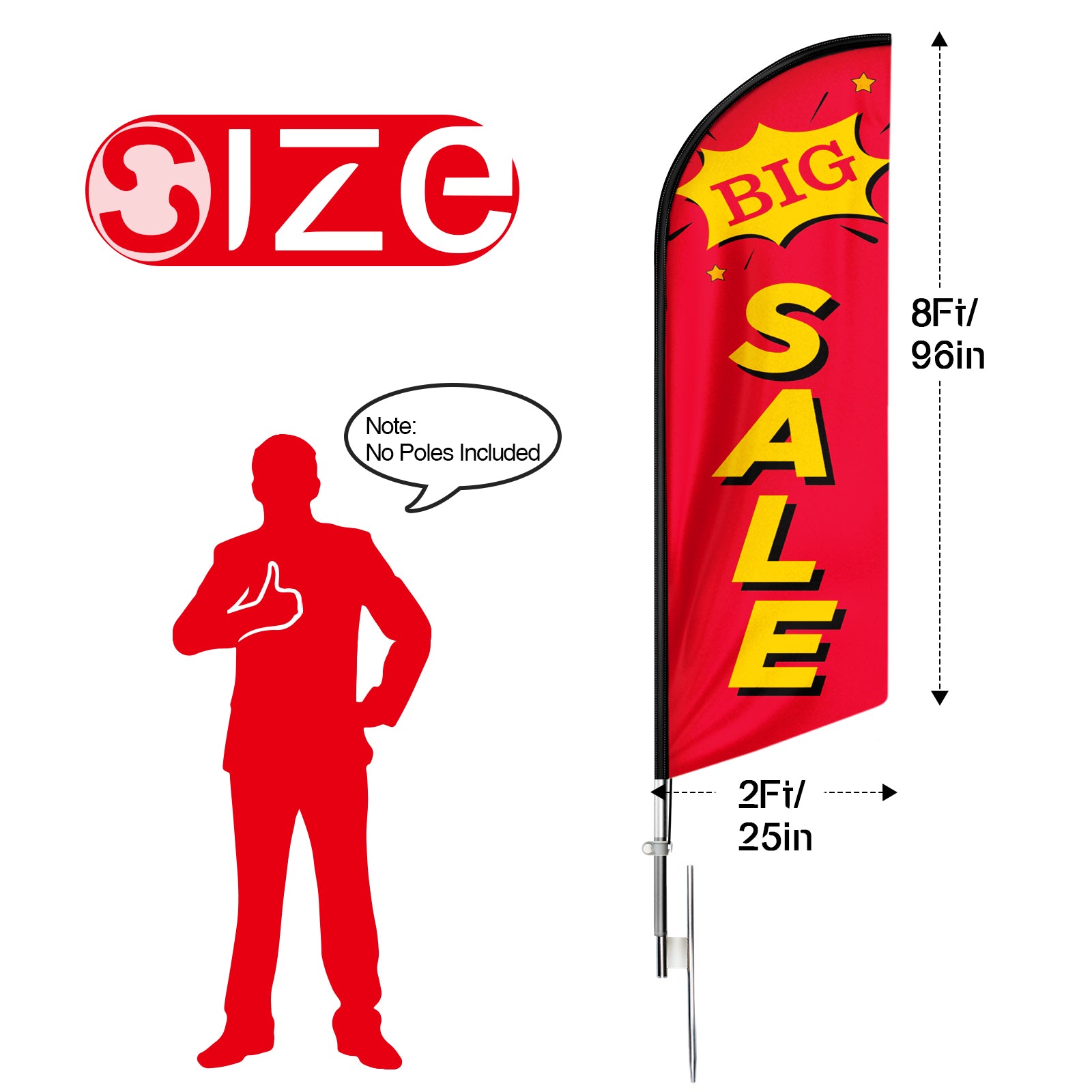 Big Sale Feather Flag for Big Sale Business （Flagpole Not Included）