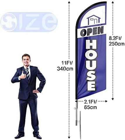 Open House Signs-11 FT Advertisement Feather Flag pole kit