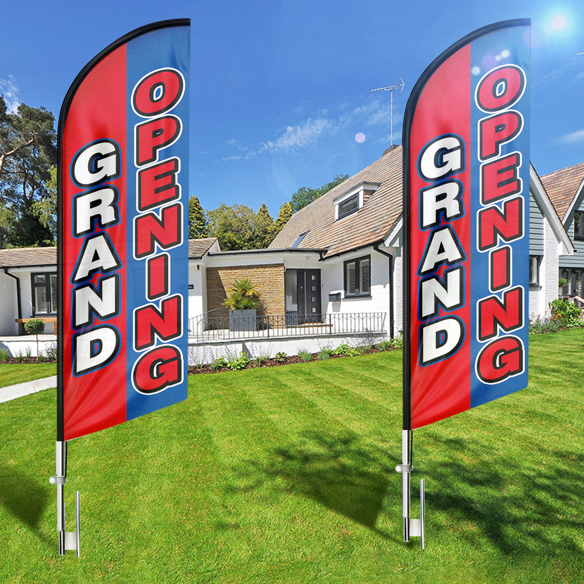 Building Opening Sign 8Ft Grand Opening Signs for Grand Opening Business(Flagpole Not ...