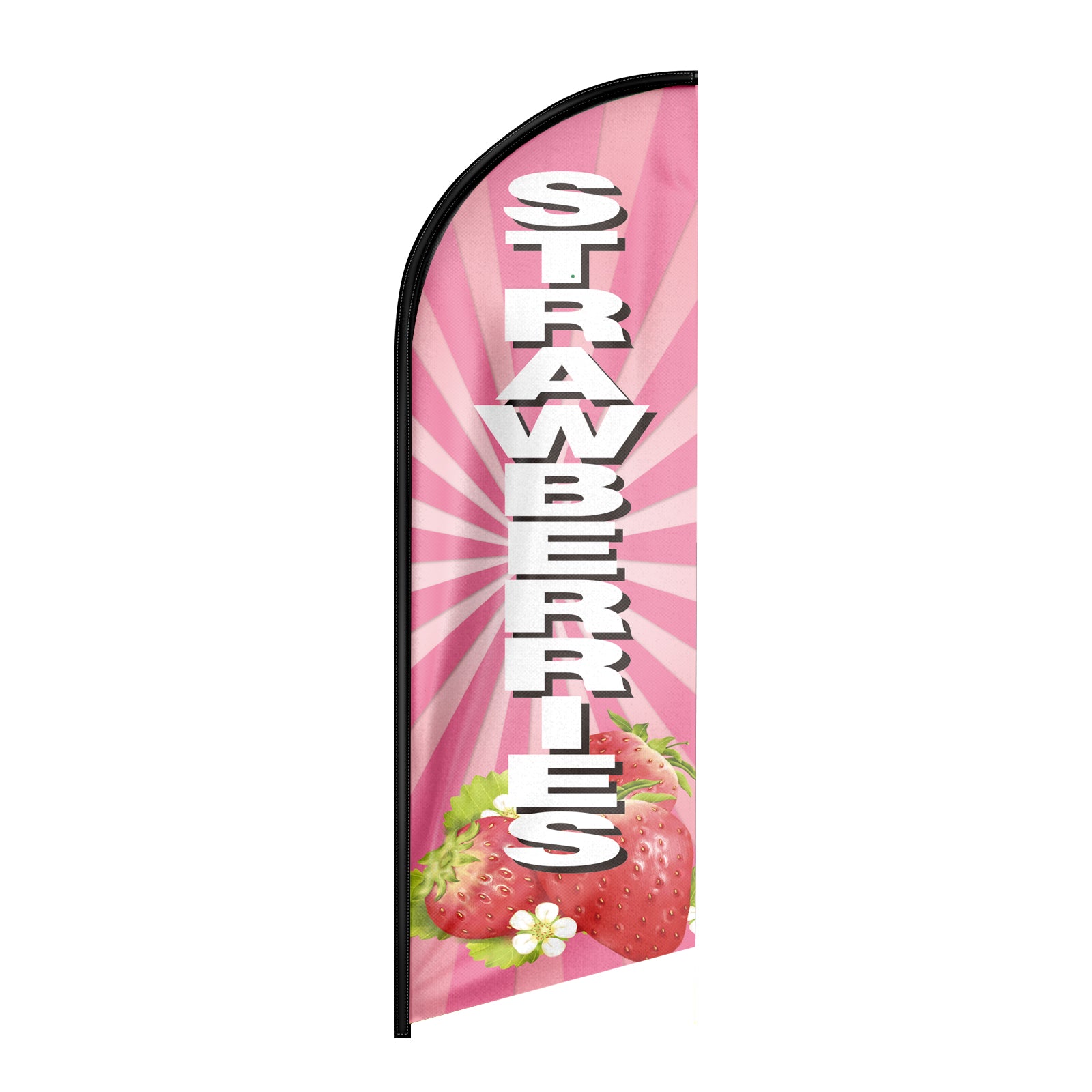 Strawberry Sign - 8ft Strawberries Feather Flag!（Flagpole Not Included）