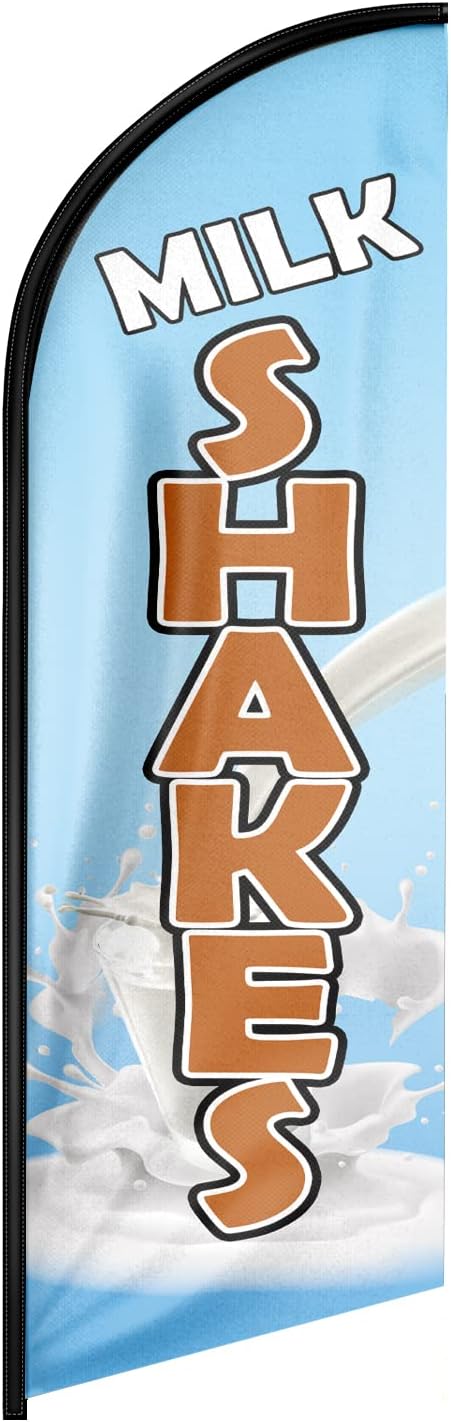 Shake Sign-Milk Shakes Feather Flag for Milk Shakes Business