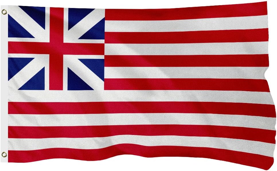 Grand Union Flag for Outside, 400D Heavy Duty Polyester, Double-Sided Printing, Quadruple Stitched Fly Hem, Fade Resistant, 2 Brass Grommets