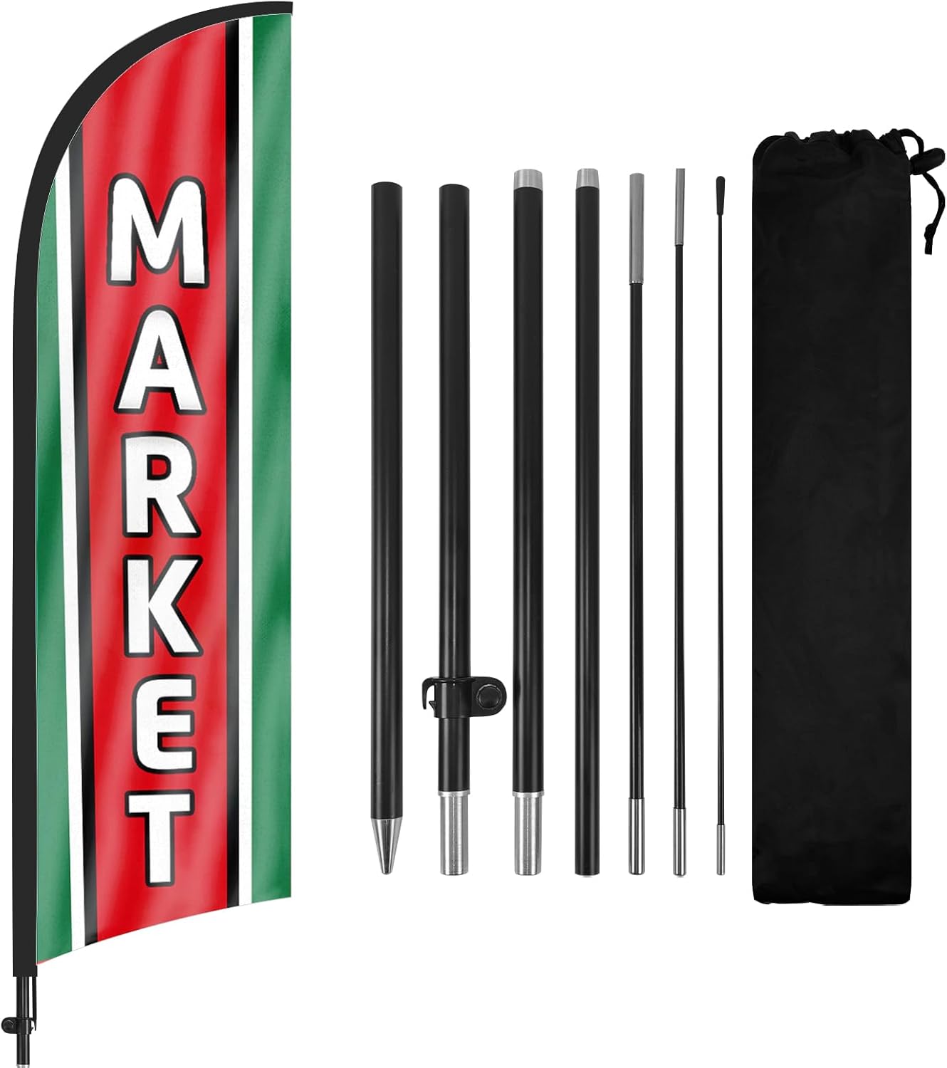 Marketing Flags-8ft Market Feather Flag for Market Business