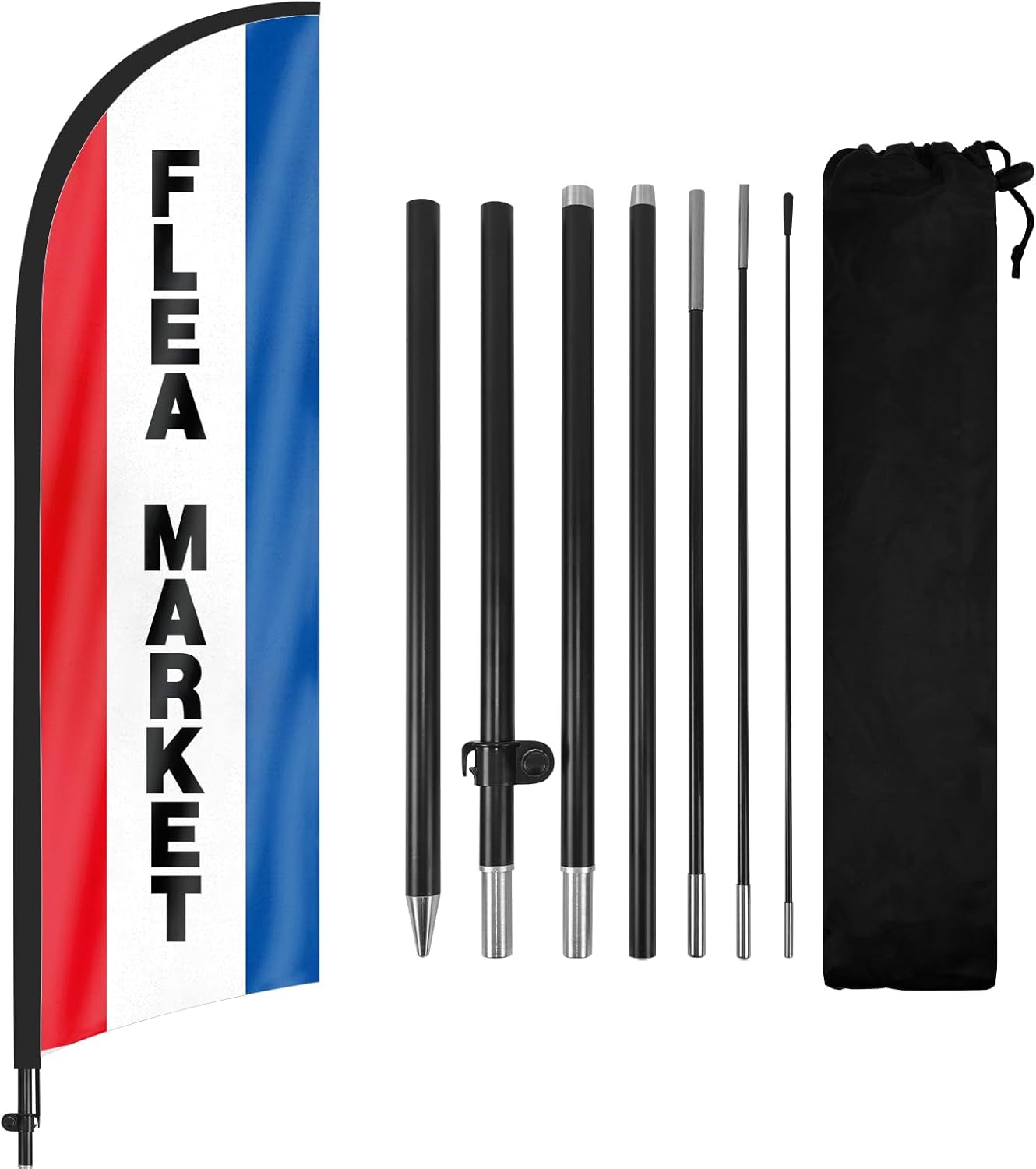 8ft Flea Market Feather Flag with Pole and Stake