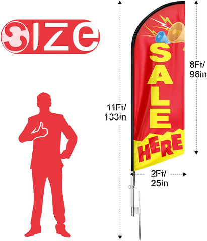 Sale Business Flag Kit - 11ft Flutter Flag Set
