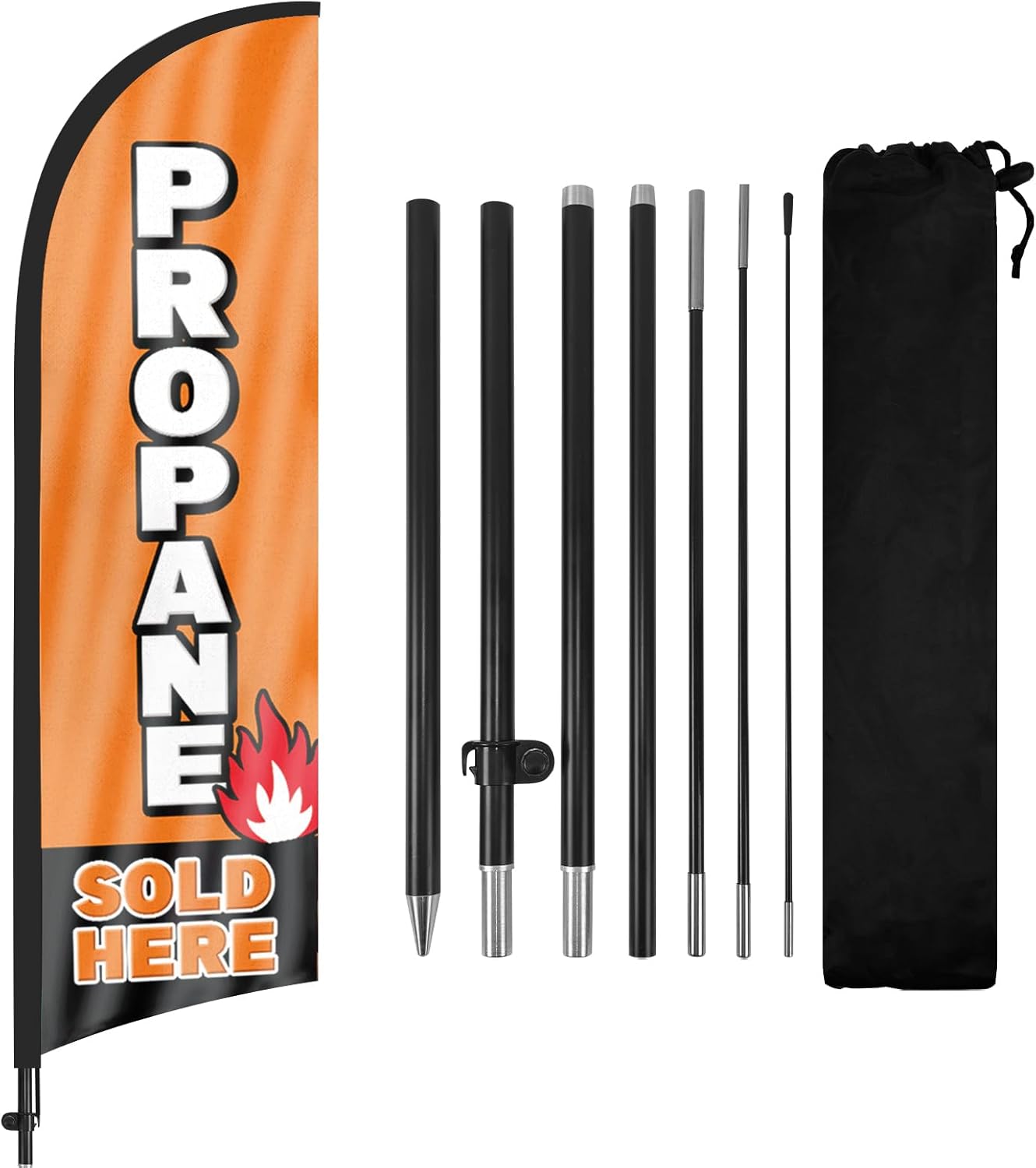 8ft Propane Sold Here Feather Flag Pole Kit