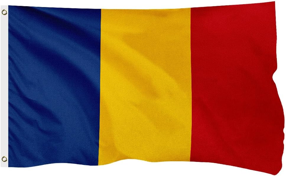 Chad Chadian Flag for Outside, 400D Heavy Duty Polyester, Double-Sided Printing, Quadruple Stitched Fly Hem, Fade Resistant, 2 Brass Grommets