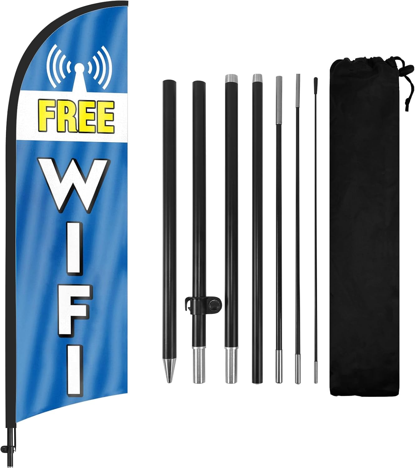Free Wifi Sign-8ft Free WiFi Feather Flag for Free WiFi Business