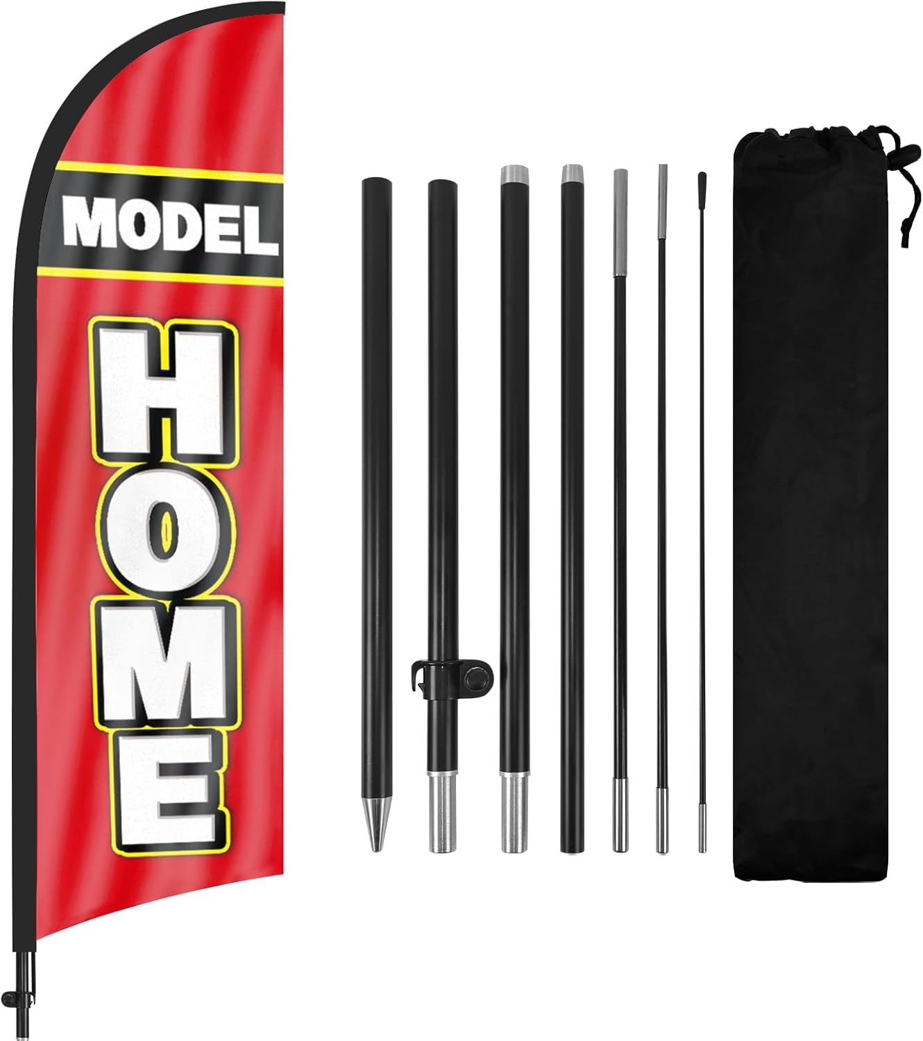 8FT Model Home Feather Flag With Flag Pole and Ground Stake