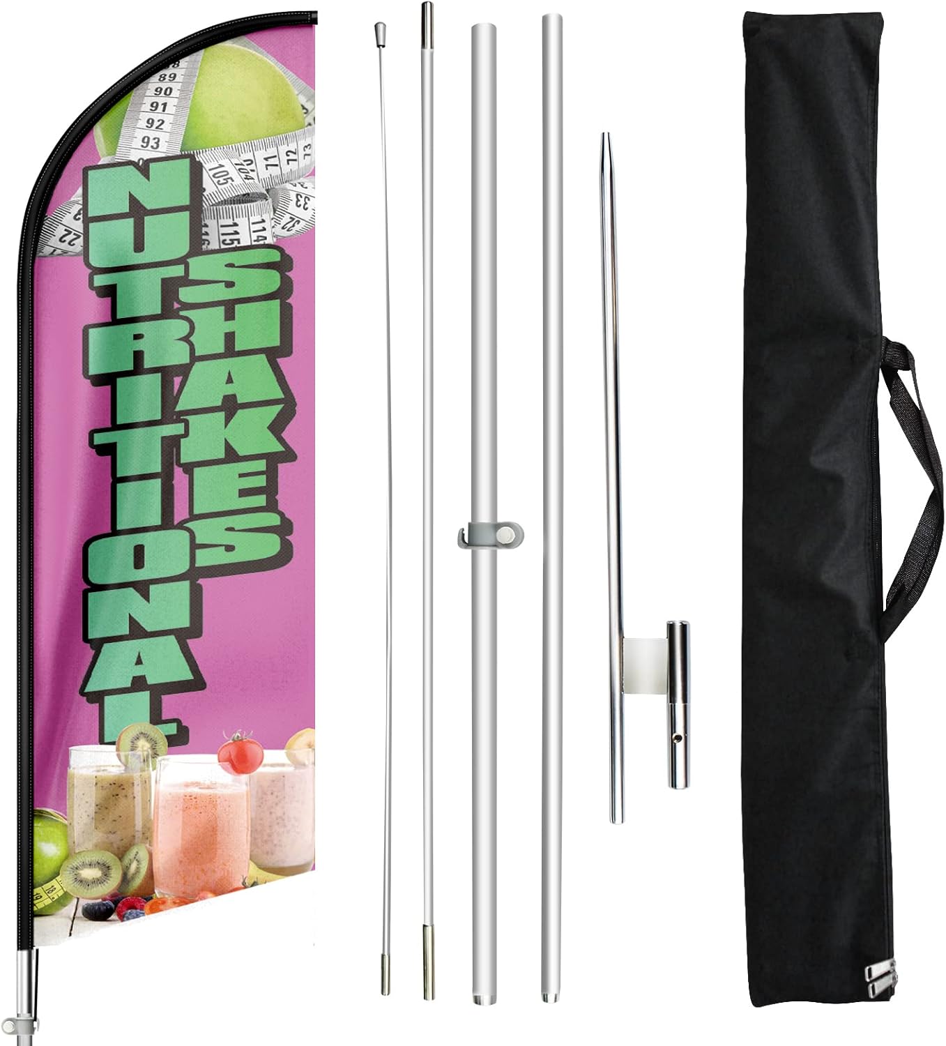 Shake Sign-11ft Nutritional Shakes Swooper Flag Feather Flag Pole Kit