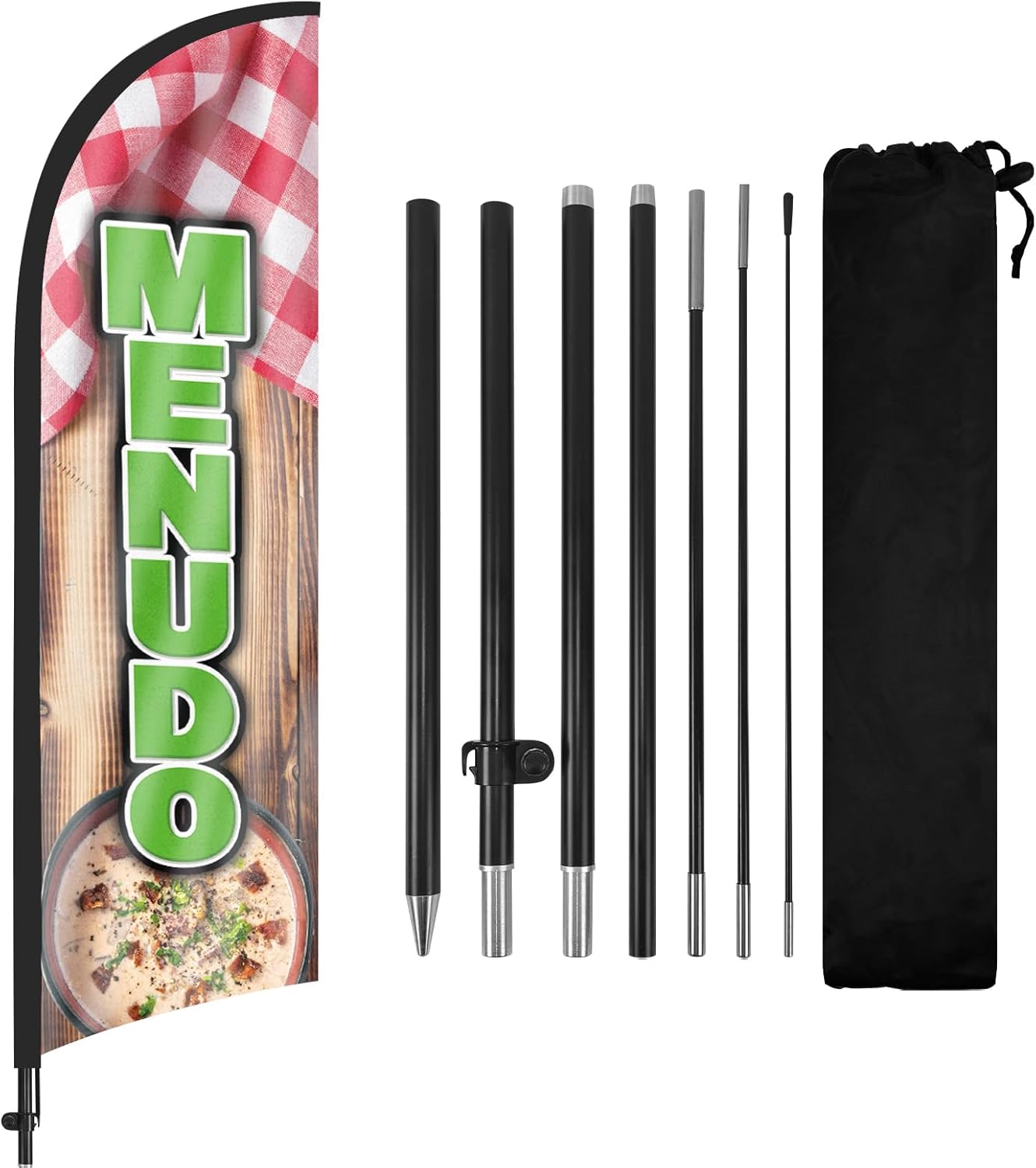 8Ft Menudo Feather Flag Pole Kit