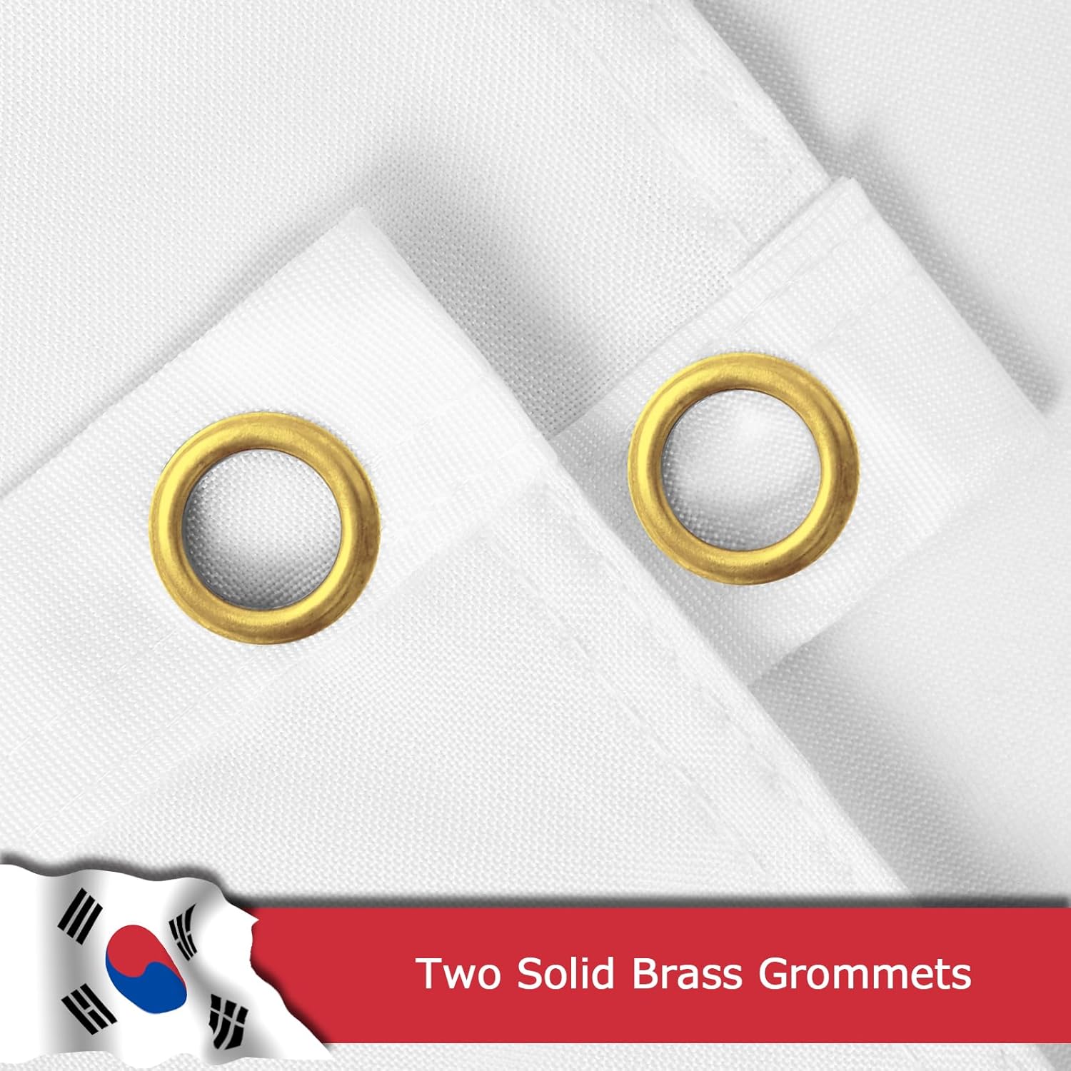 South Korea South Korean Flag for Outside, 400D Heavy Duty Polyester, Double-Sided Printing, Quadruple Stitched Fly Hem, Fade Resistant, 2 Brass Grommets